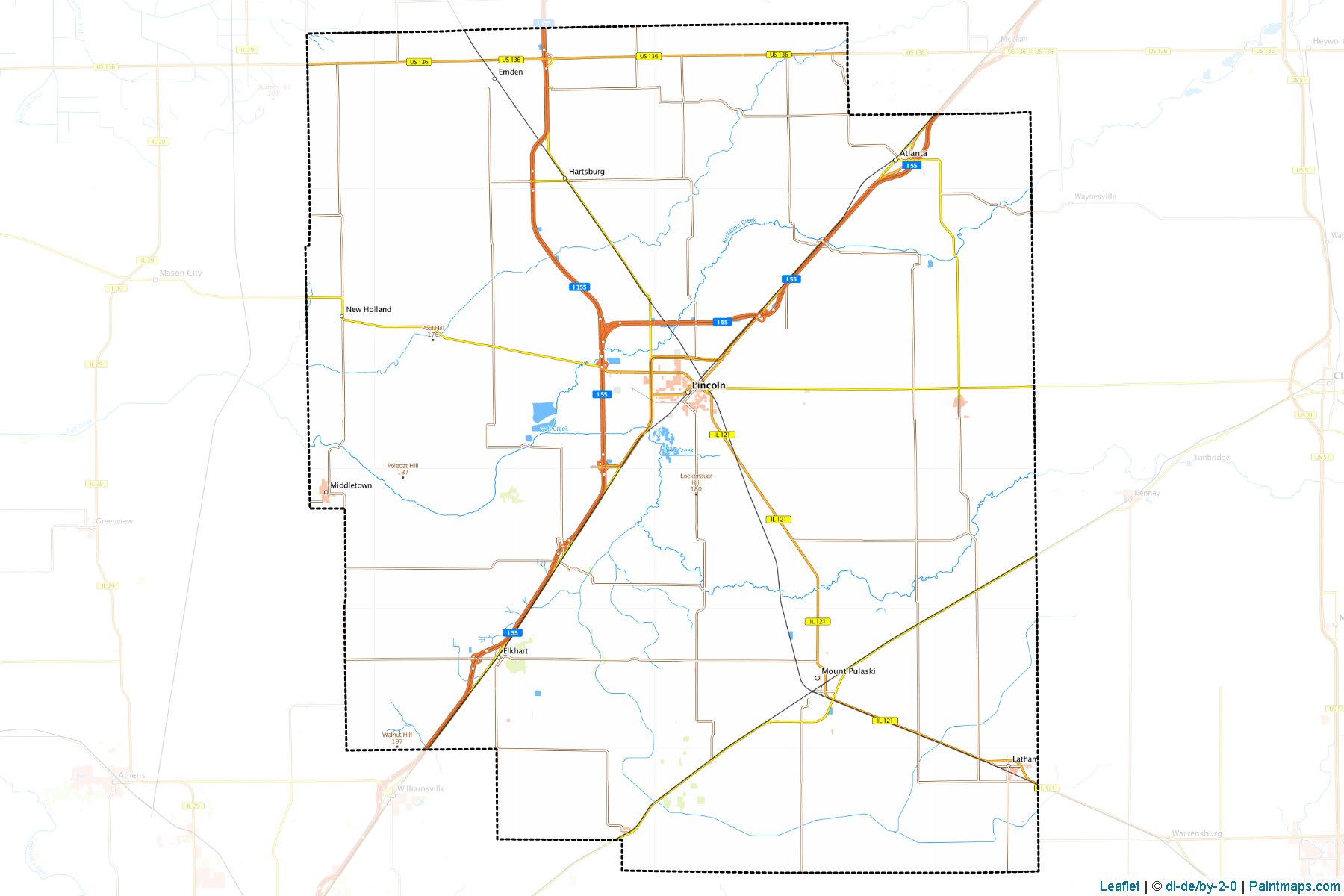 Muestras de recorte de mapas Logan (Illinois)-1