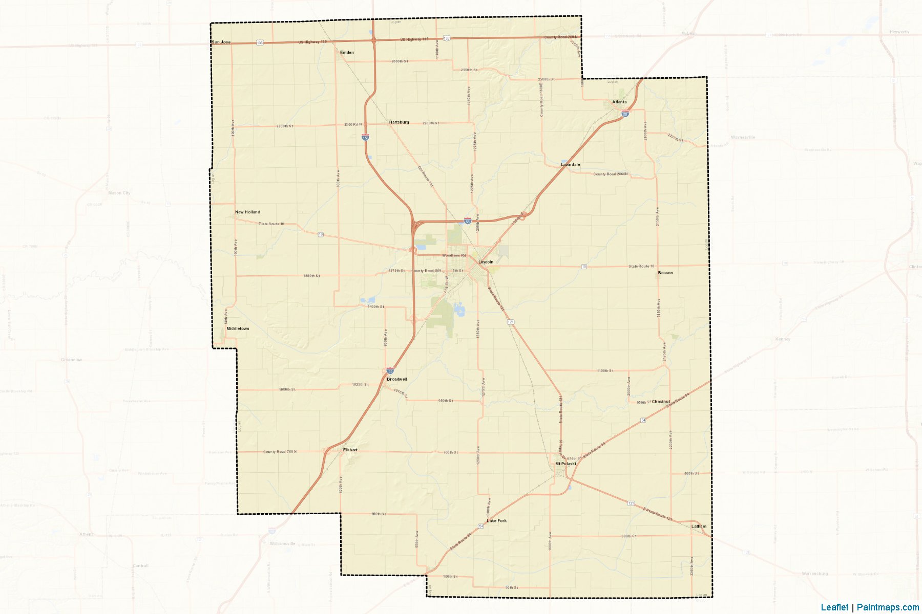 Muestras de recorte de mapas Logan (Illinois)-2