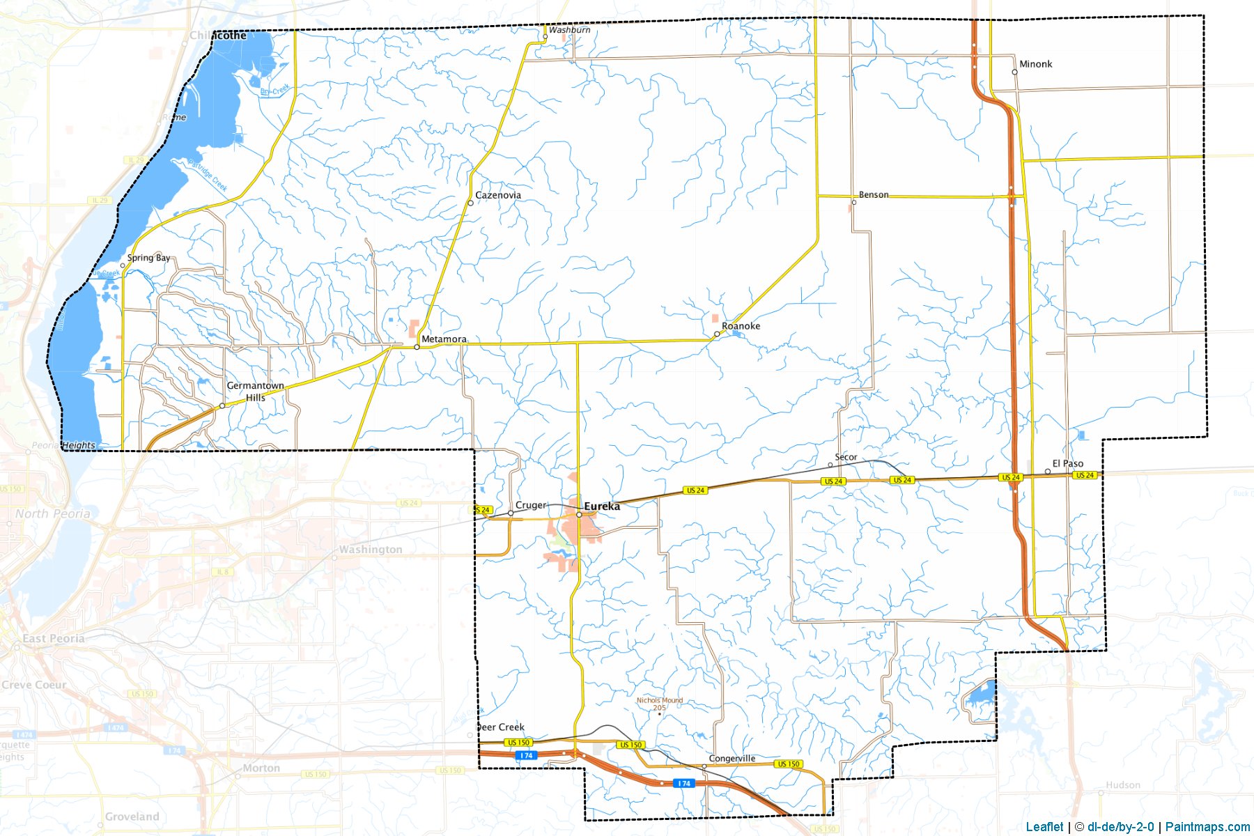 Woodford (Illinois) Map Cropping Samples-1