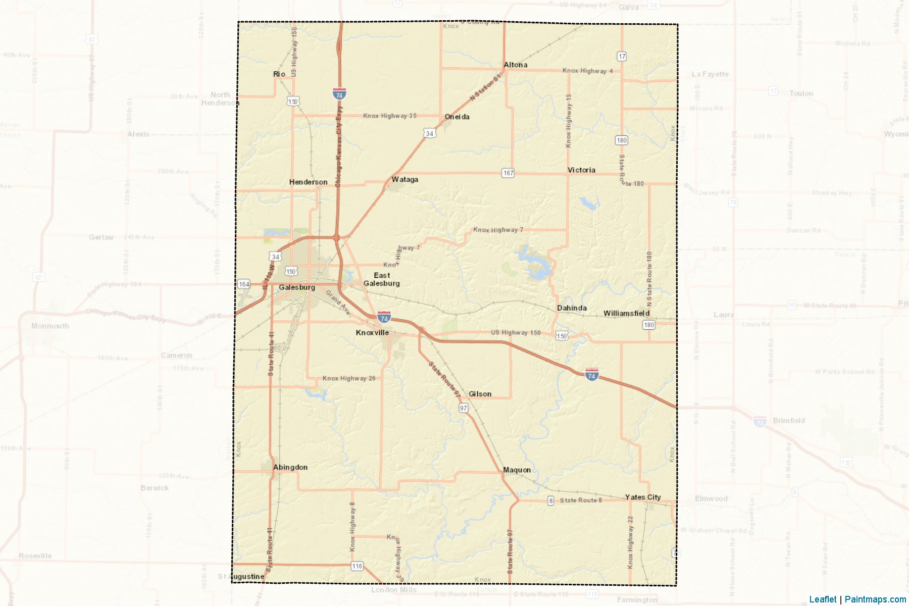 Knox (Illinois) Map Cropping Samples-2