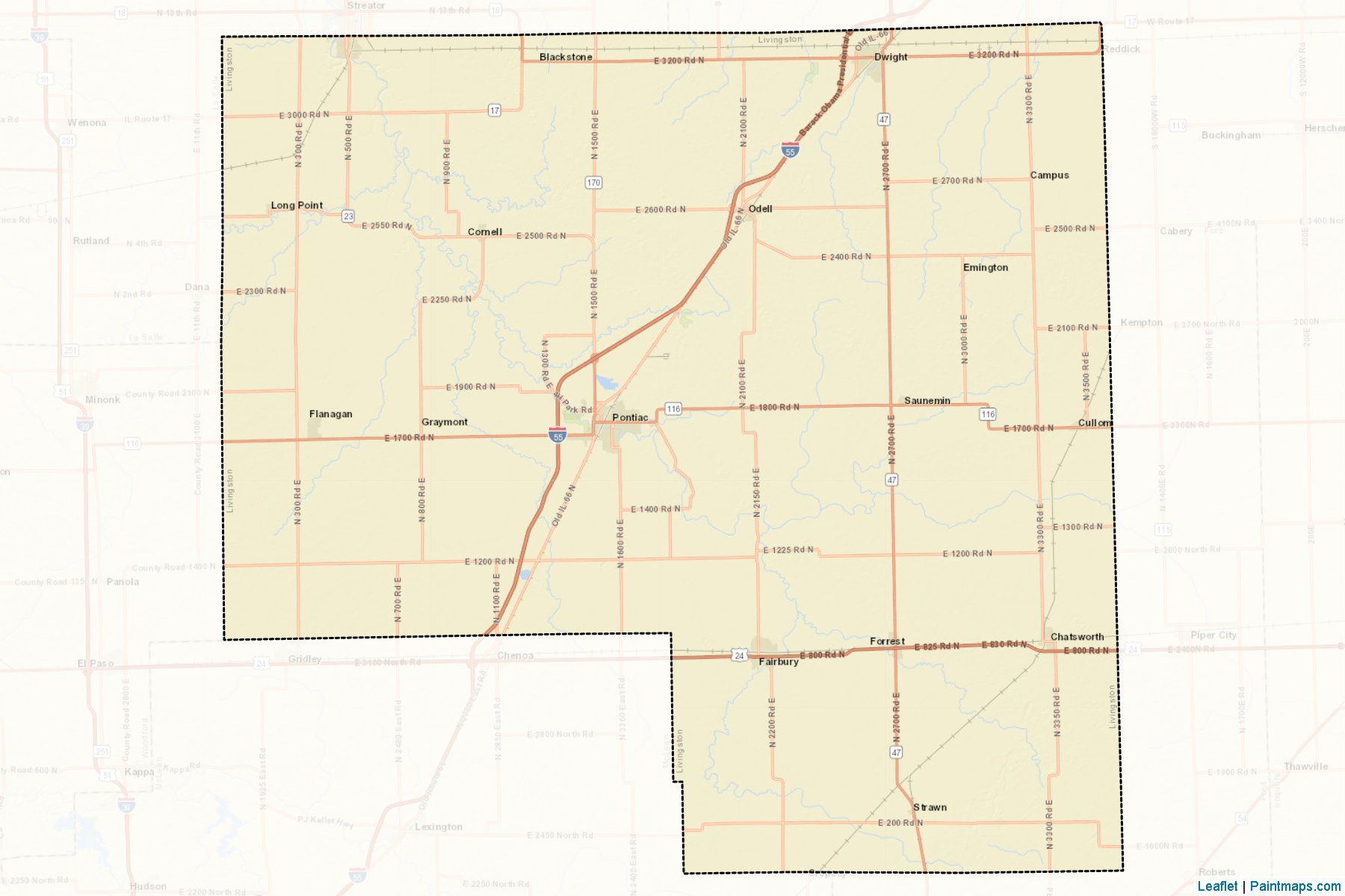 Livingston (Illinois) Map Cropping Samples-2