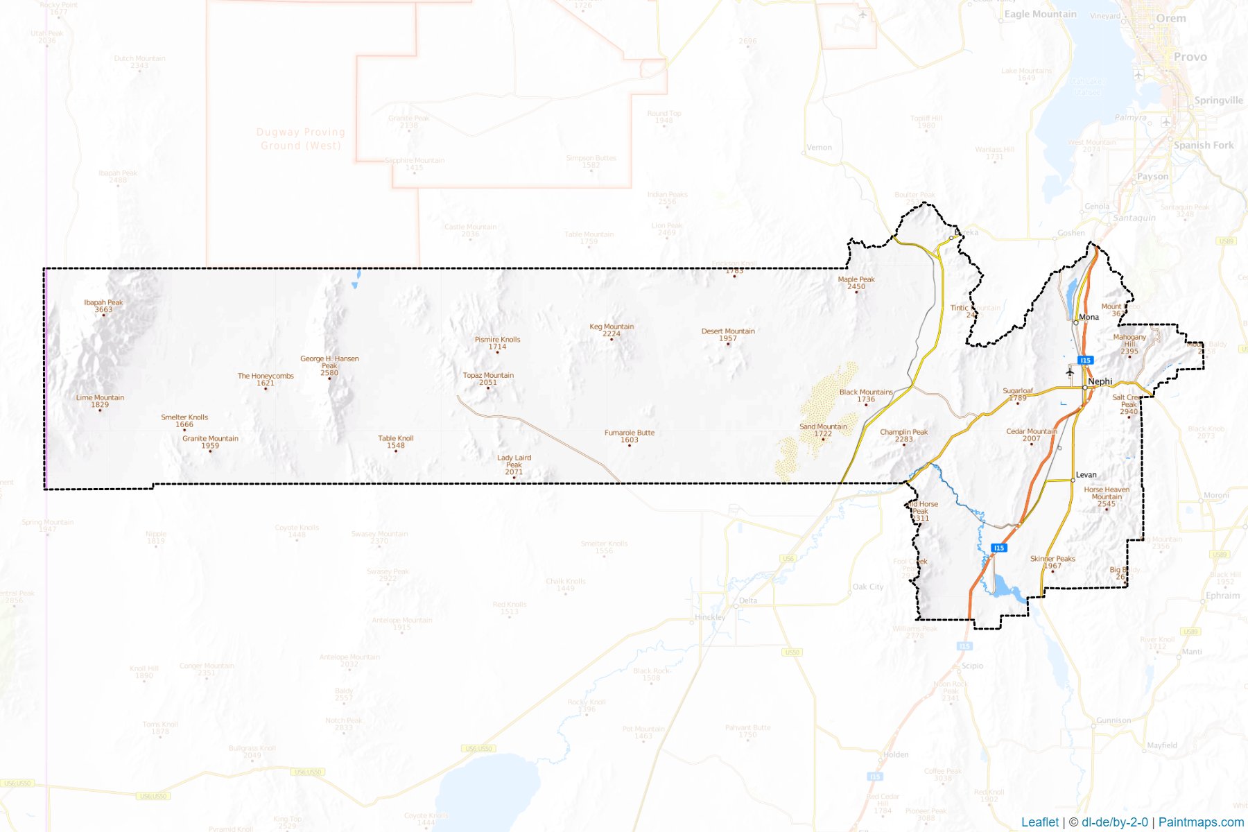 Muestras de recorte de mapas Juab (Utah)-1