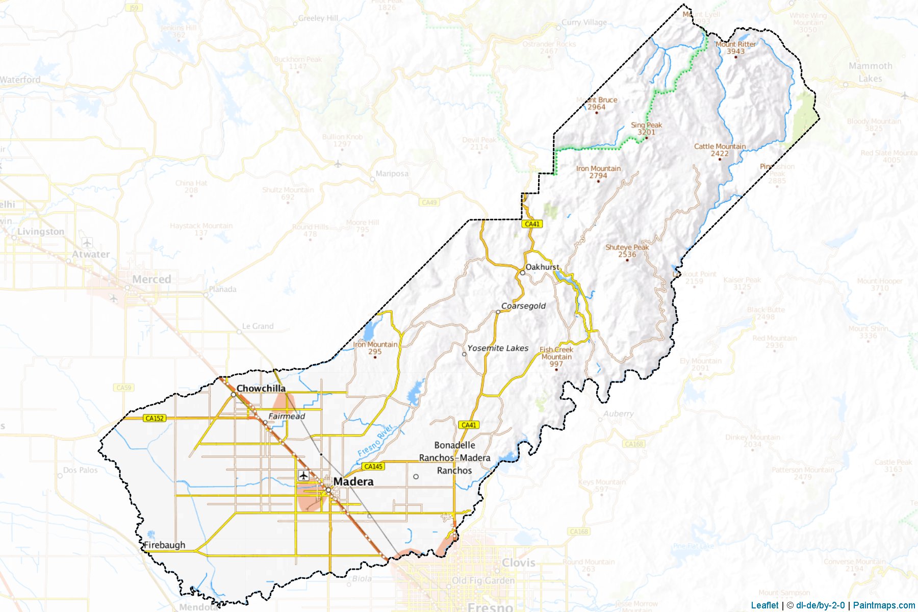 Madera (California) Map Cropping Samples-1