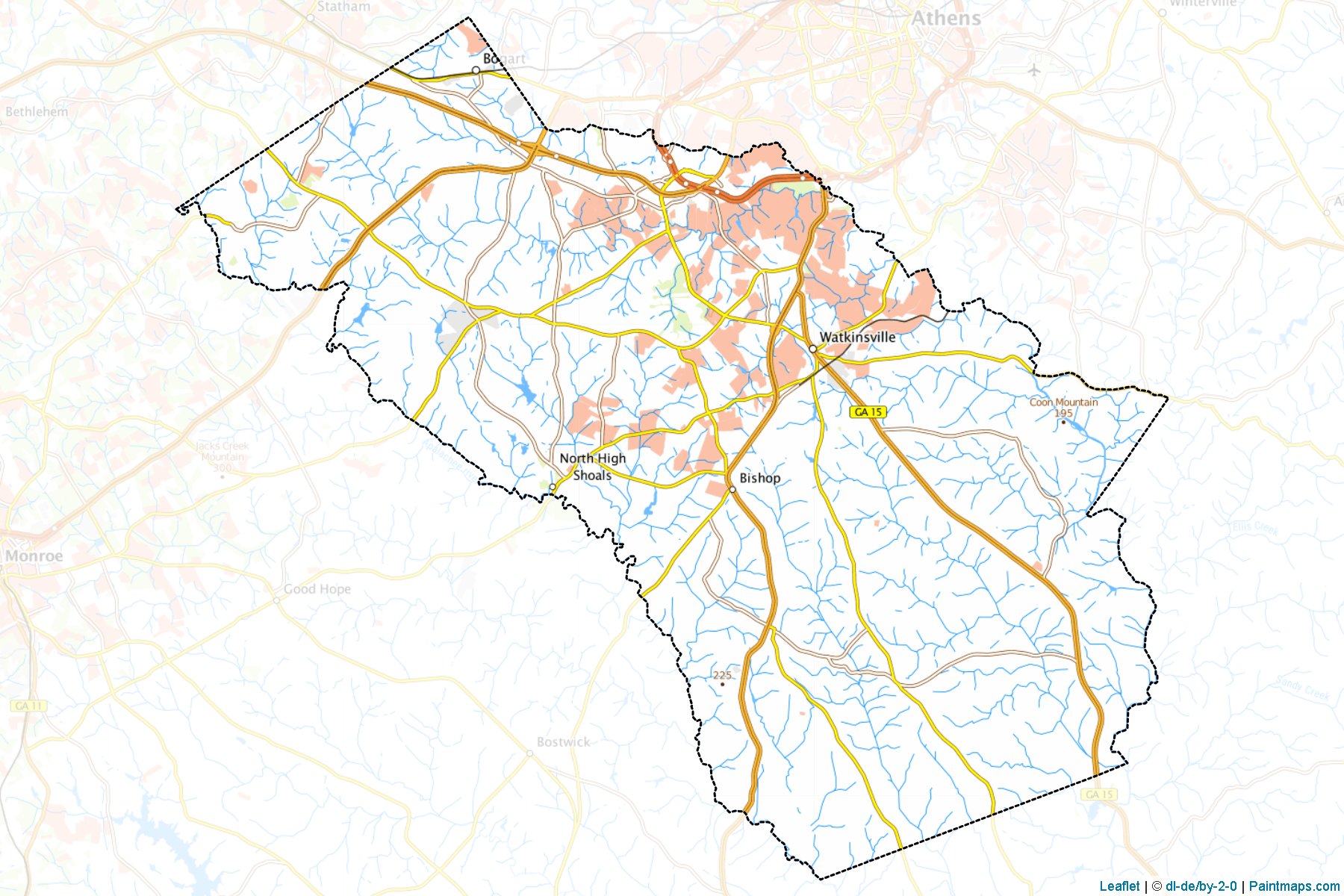 Muestras de recorte de mapas Oconee (Georgia)-1