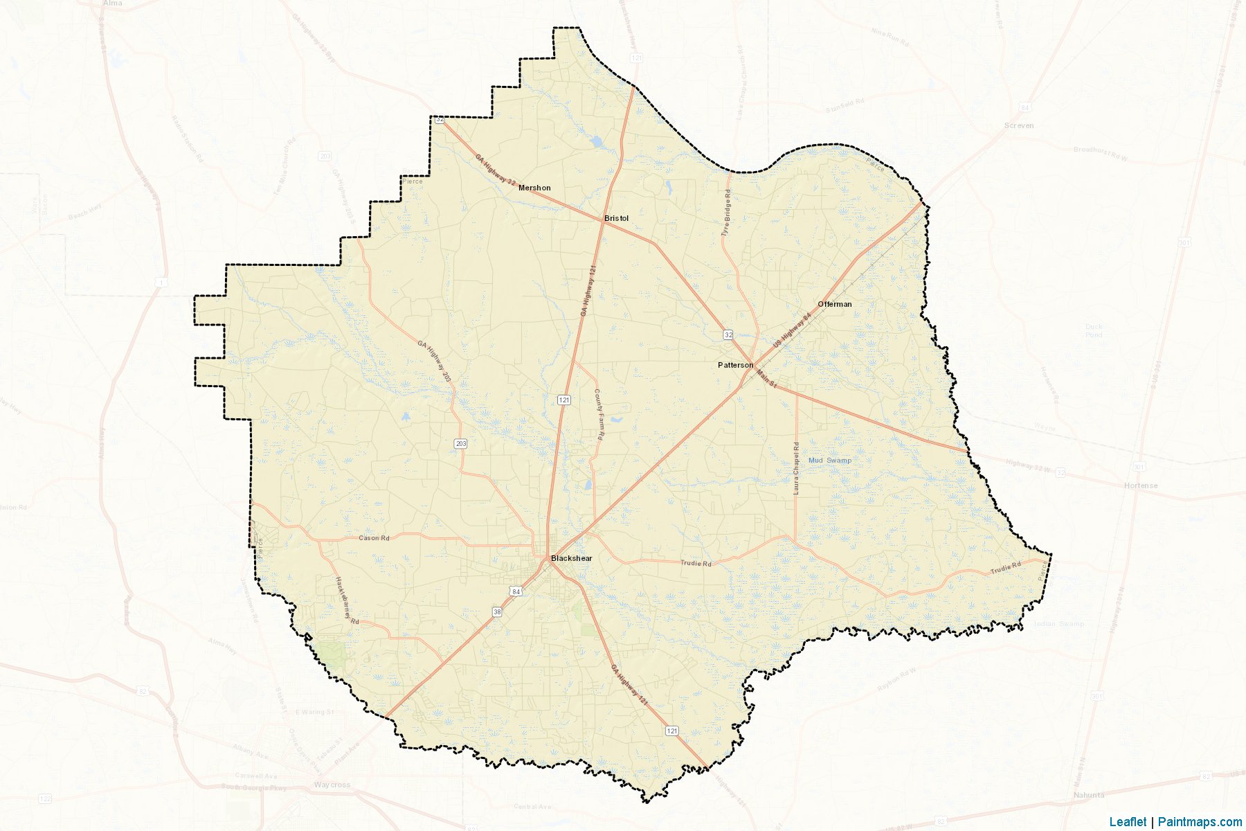 Pierce (Georgia) Map Cropping Samples-2