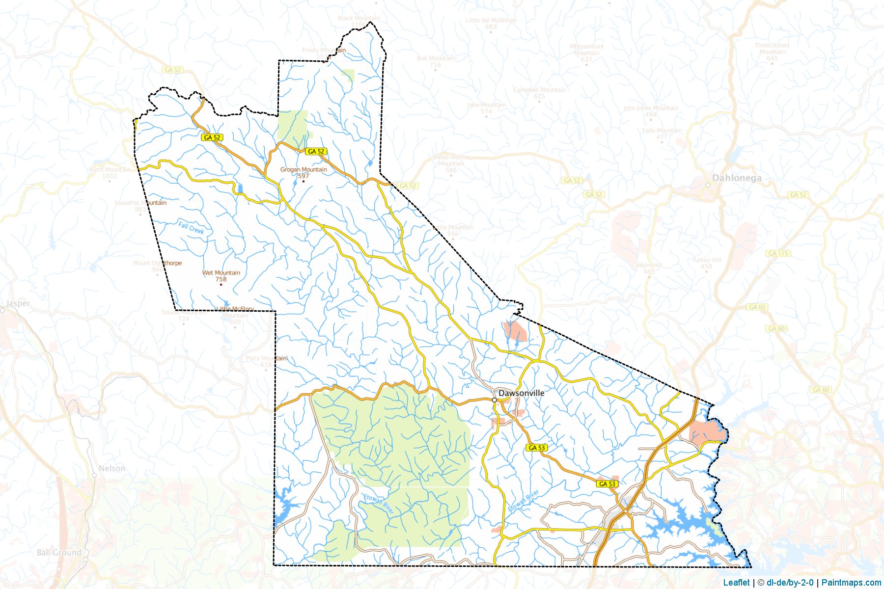 Dawson (Georgia) Haritası Örnekleri-1