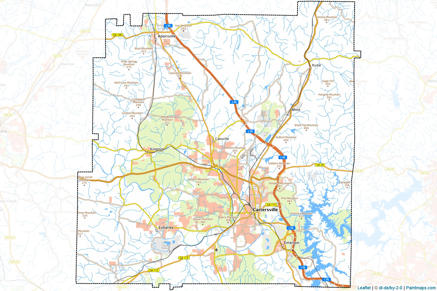 Bartow (Georgia) Map Cropping Samples-1