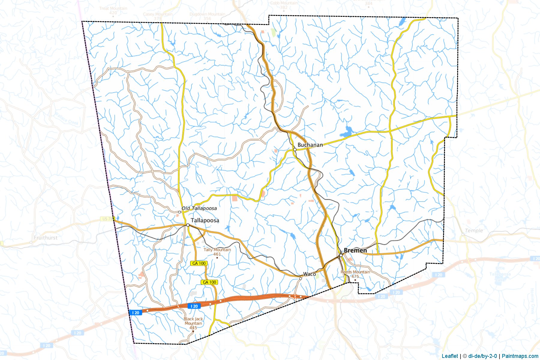 Muestras de recorte de mapas Haralson (Georgia)-1