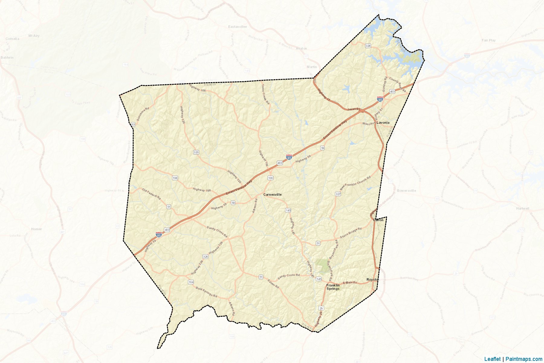 Franklin (Georgia) Map Cropping Samples-2