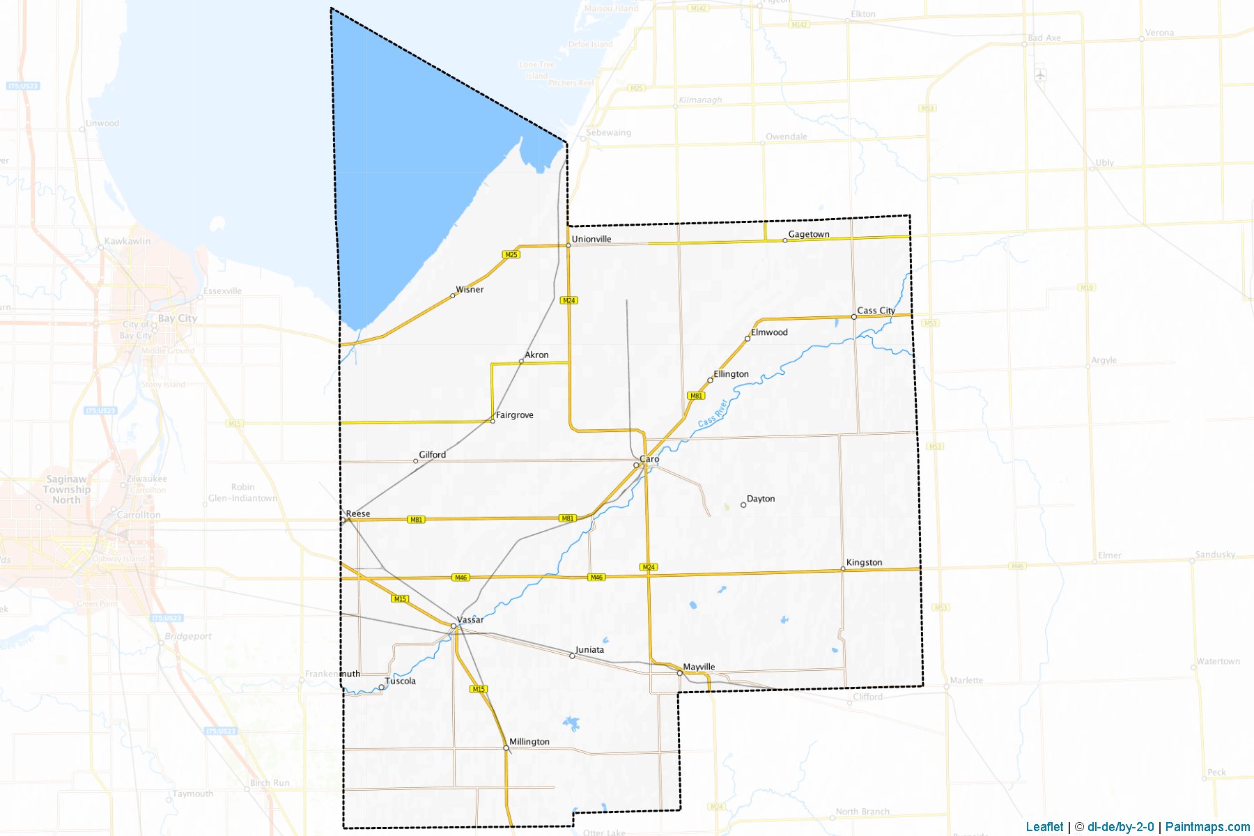 Tuscola (Michigan) Map Cropping Samples-1