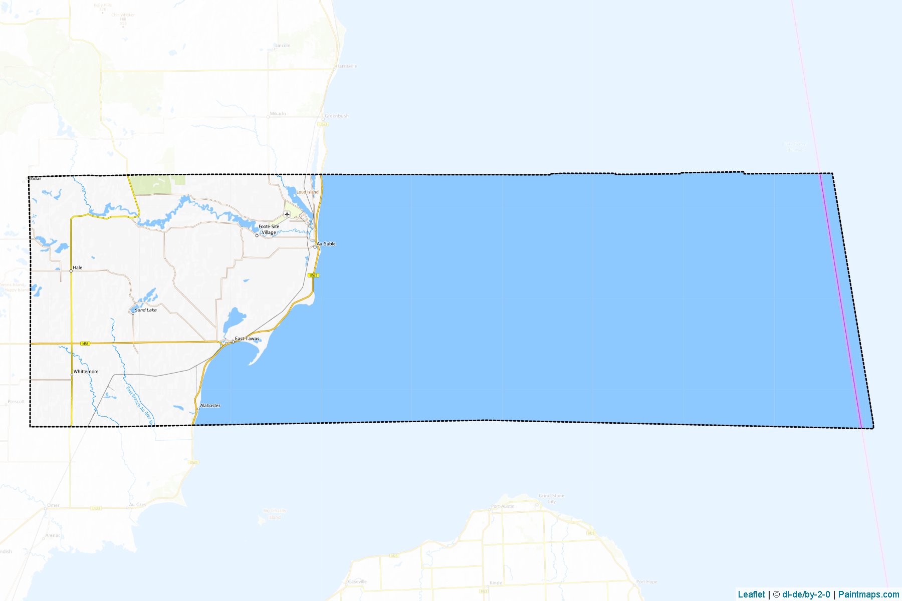 Iosco (Michigan) Map Cropping Samples-1