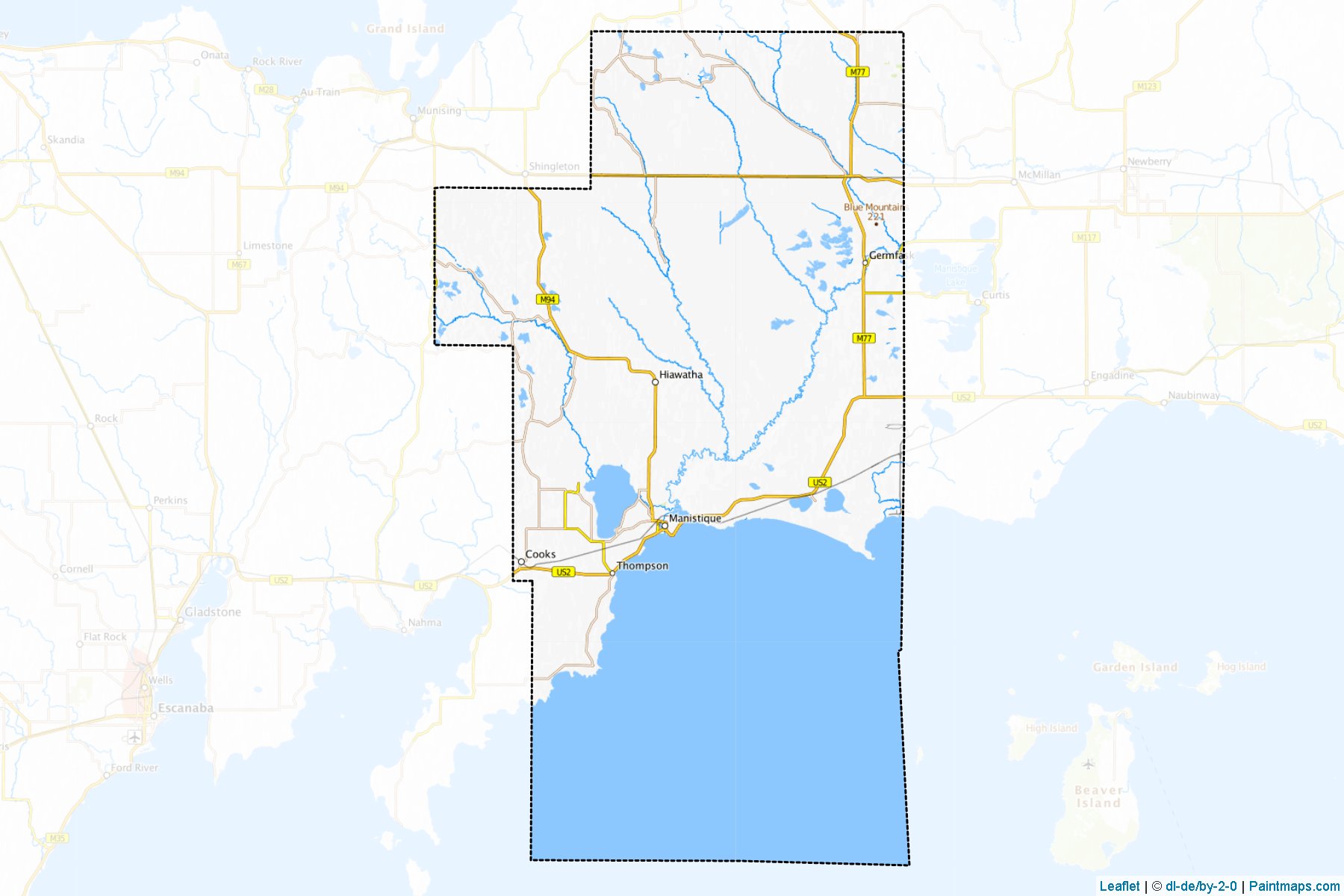 Schoolcraft (Michigan) Map Cropping Samples-1