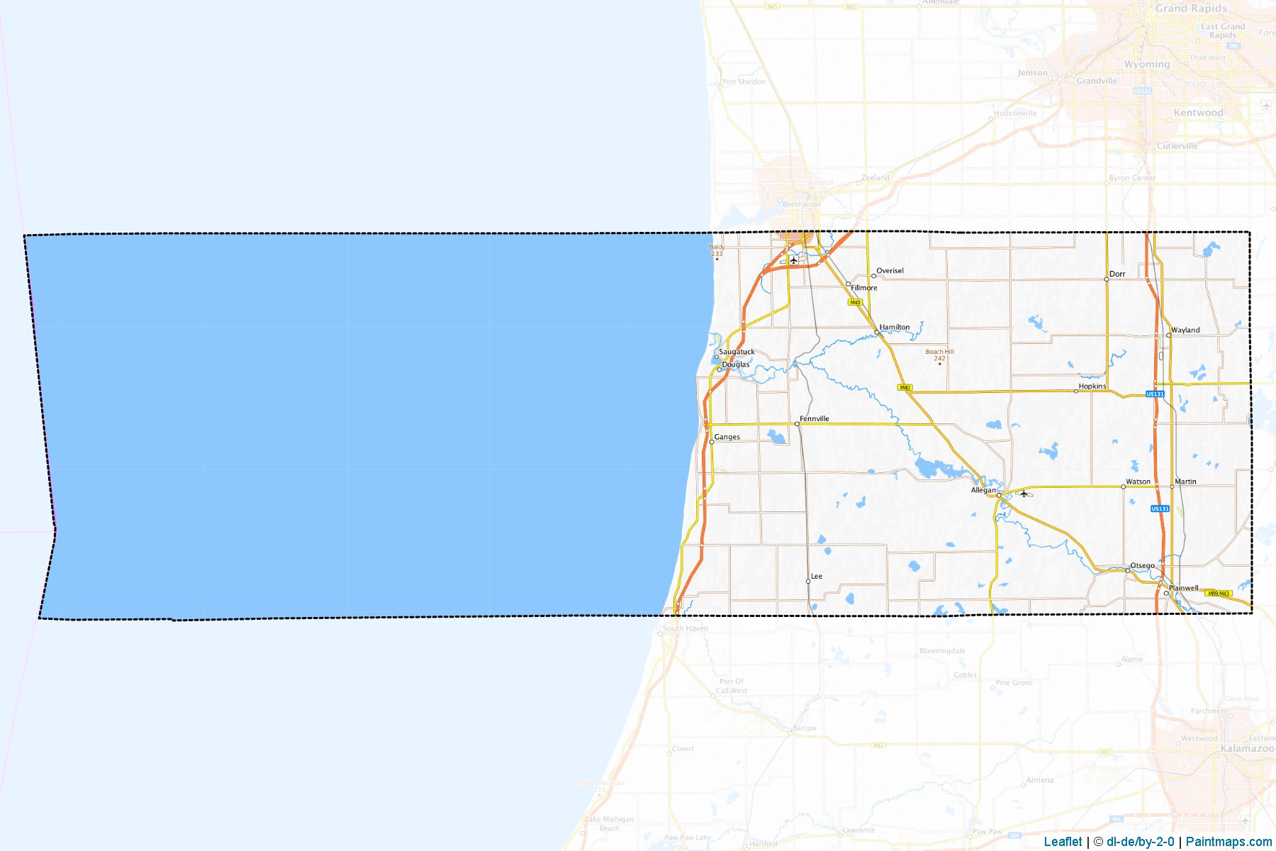 Allegan (Michigan) Map Cropping Samples-1