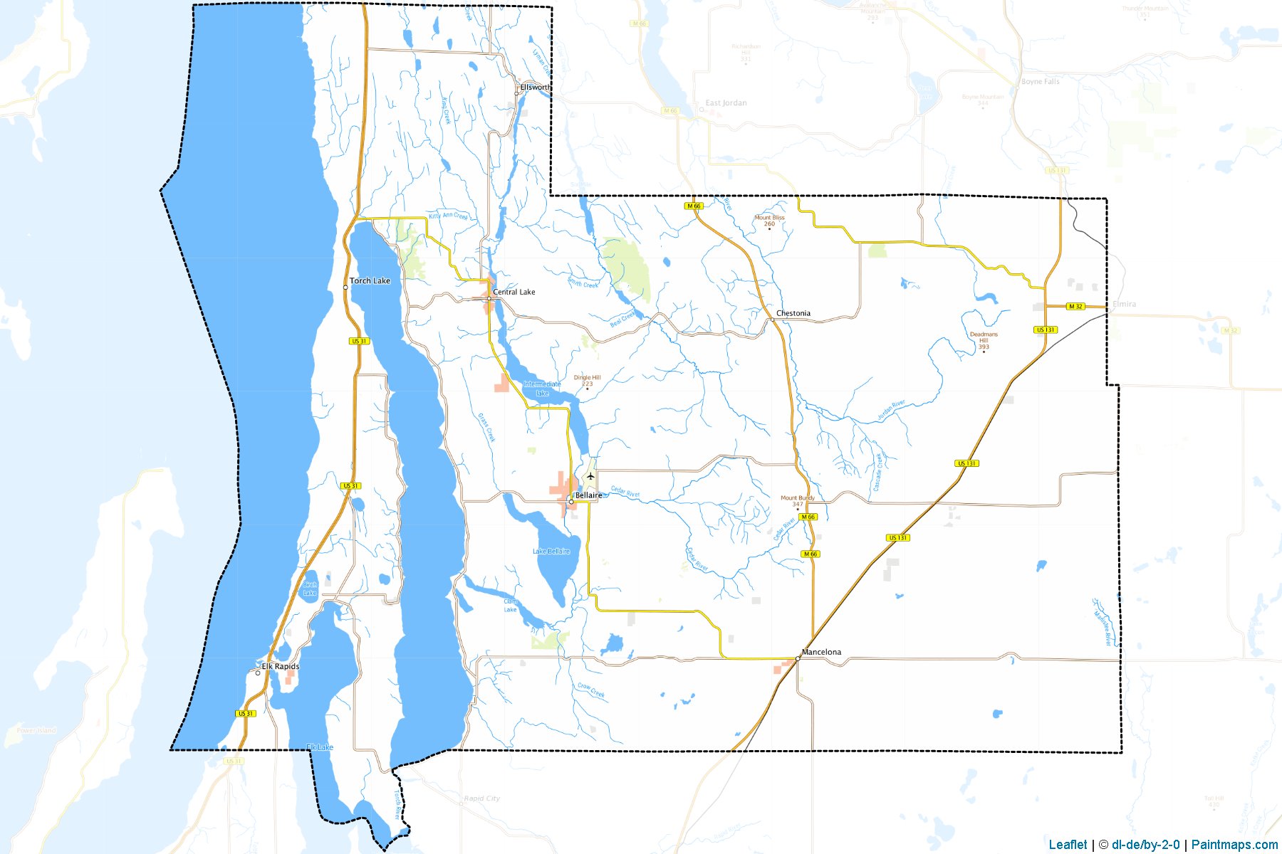 Antrim (Michigan) Map Cropping Samples-1