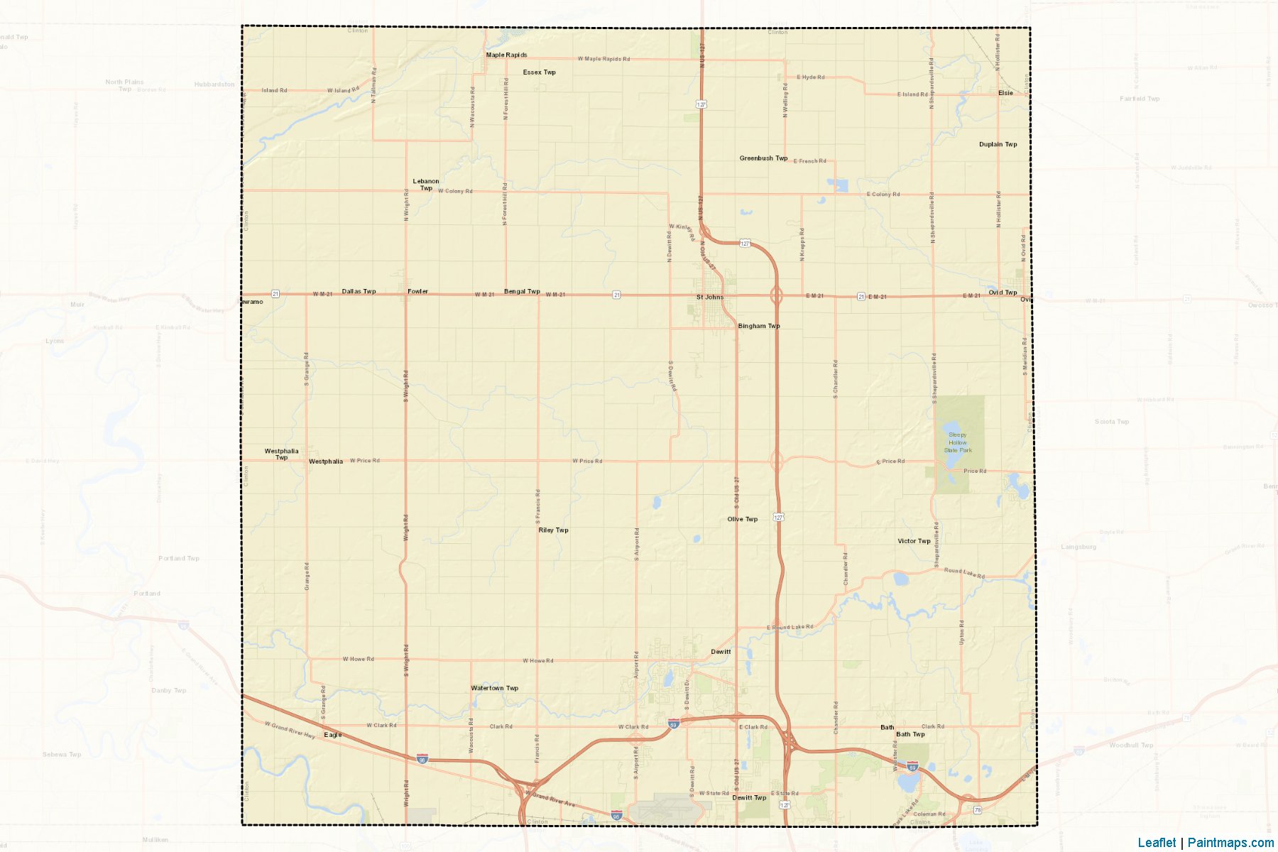 Clinton (Michigan) Map Cropping Samples-2