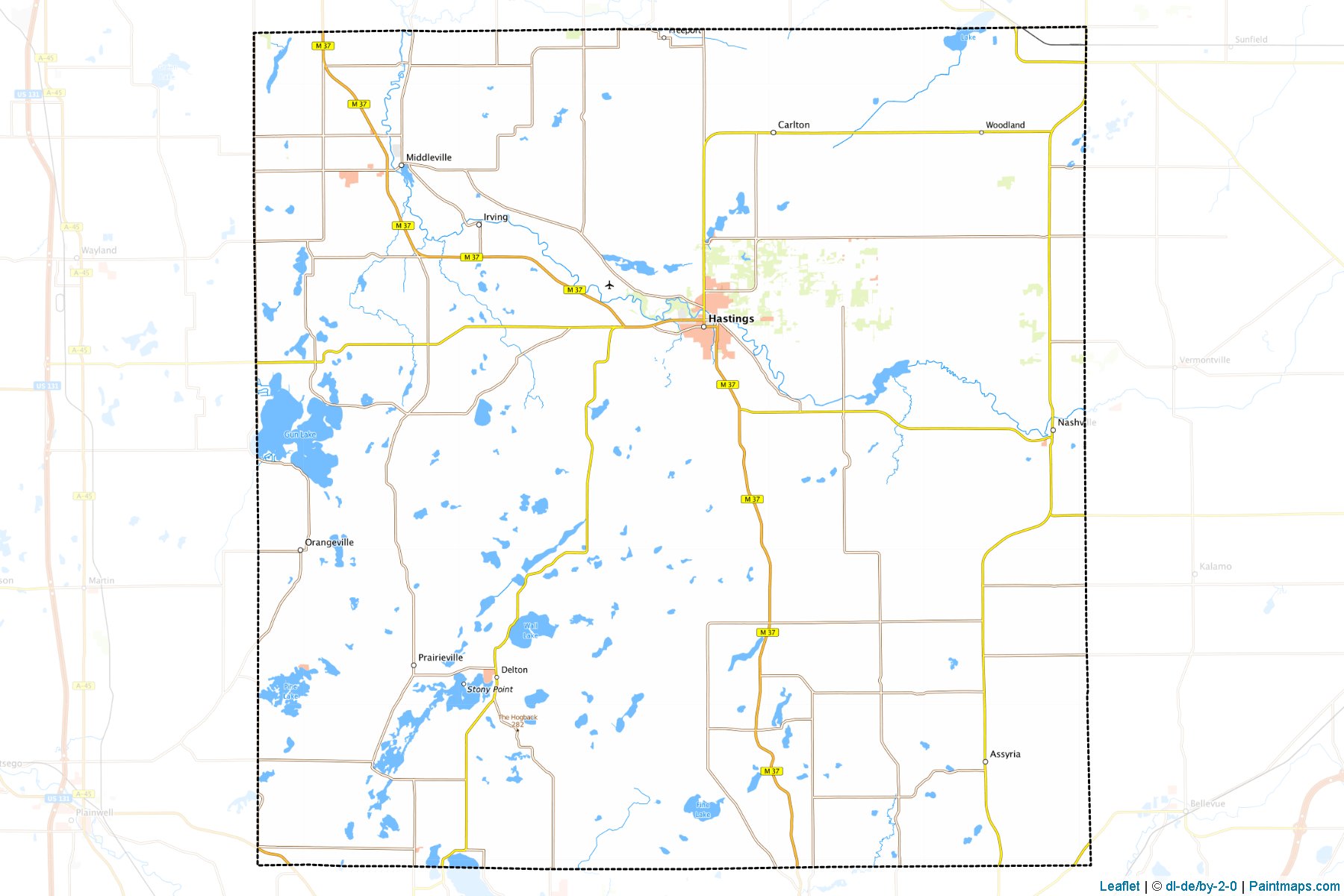 Barry County (Michigan) Haritası Örnekleri-1