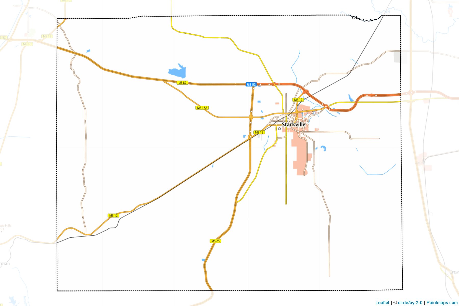 Muestras de recorte de mapas Oktibbeha (Mississippi)-1