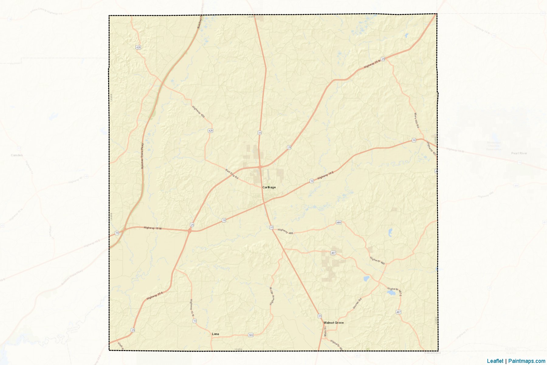 Leake (Mississippi) Map Cropping Samples-2