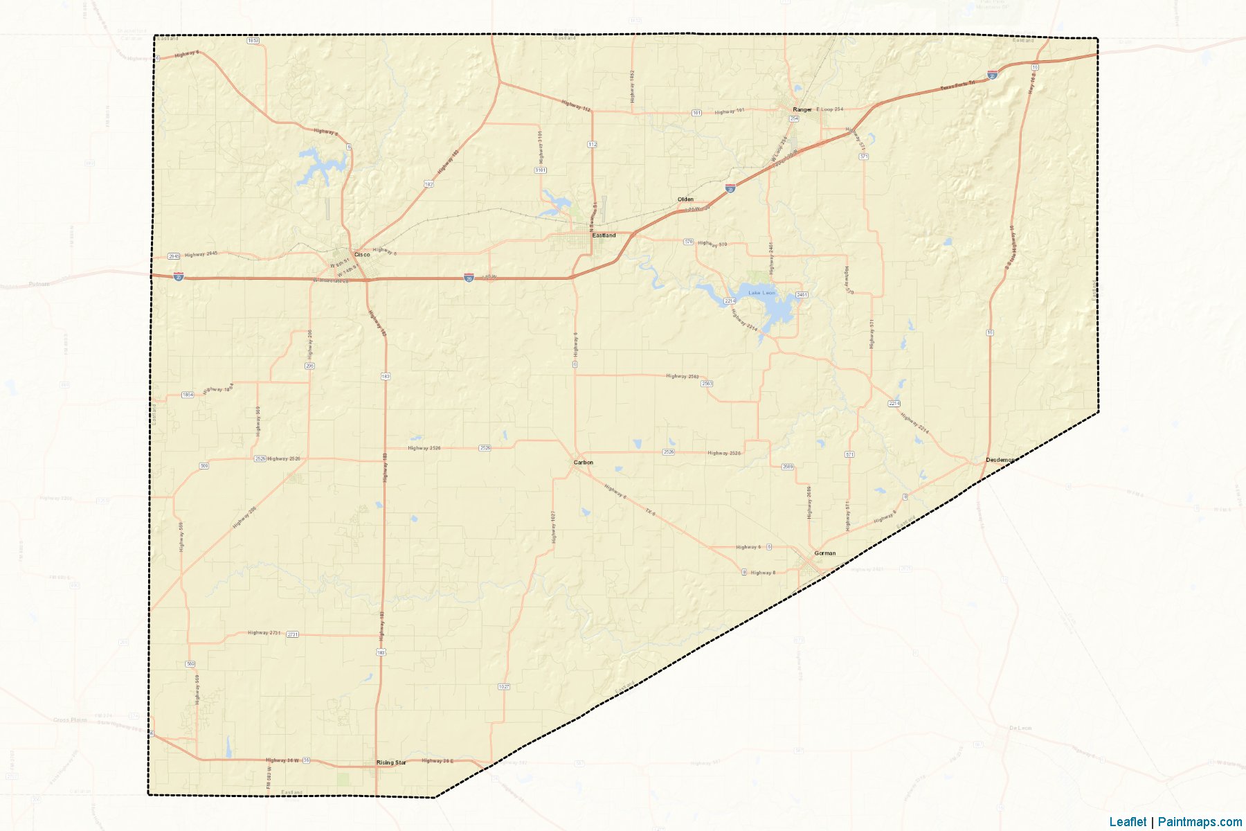 Eastland (Texas) Map Cropping Samples-2