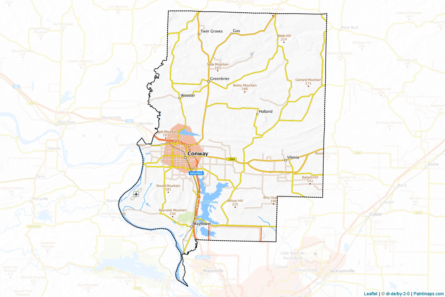 Faulkner (Arkansas) Map Cropping Samples-1