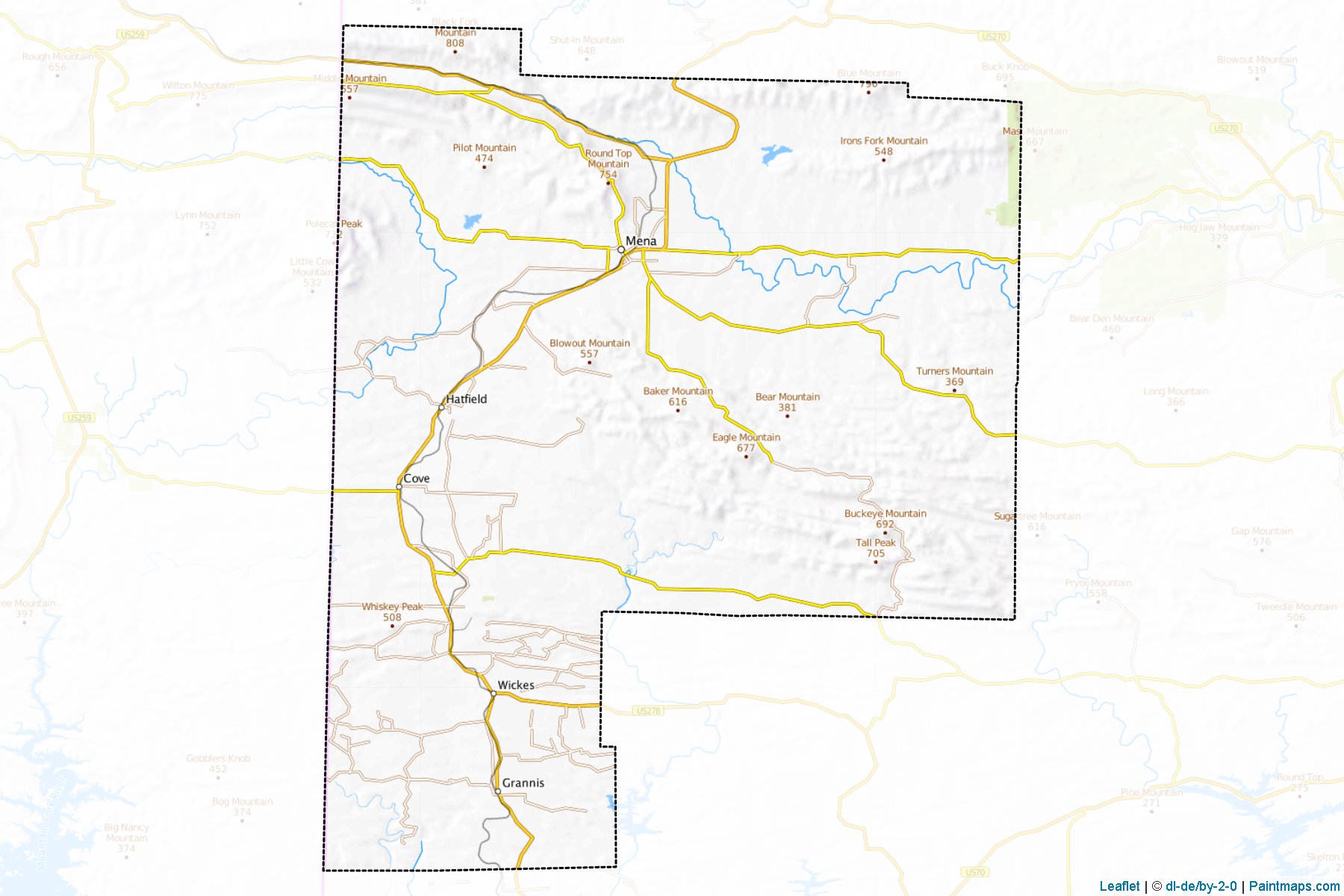 Polk (Arkansas) Map Cropping Samples-1