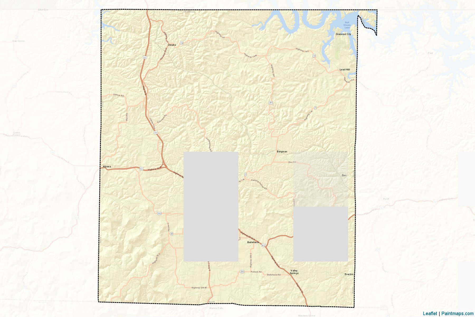 Boone (Arkansas) Map Cropping Samples-2