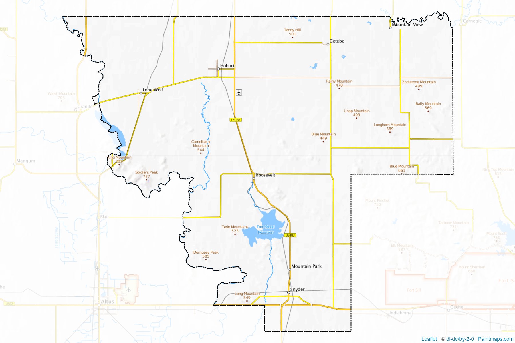 Kiowa (Oklahoma) Map Cropping Samples-1