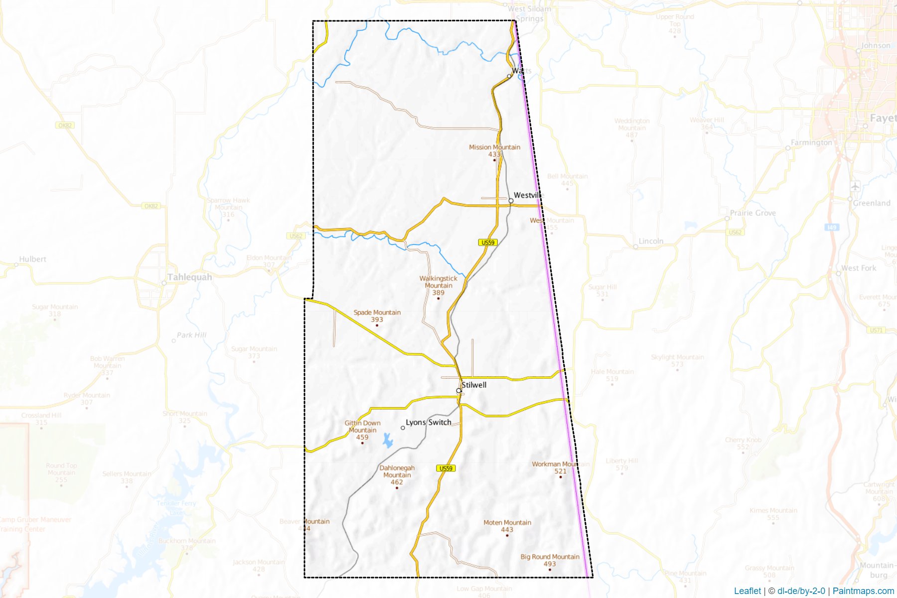 Adair (Oklahoma) Map Cropping Samples-1