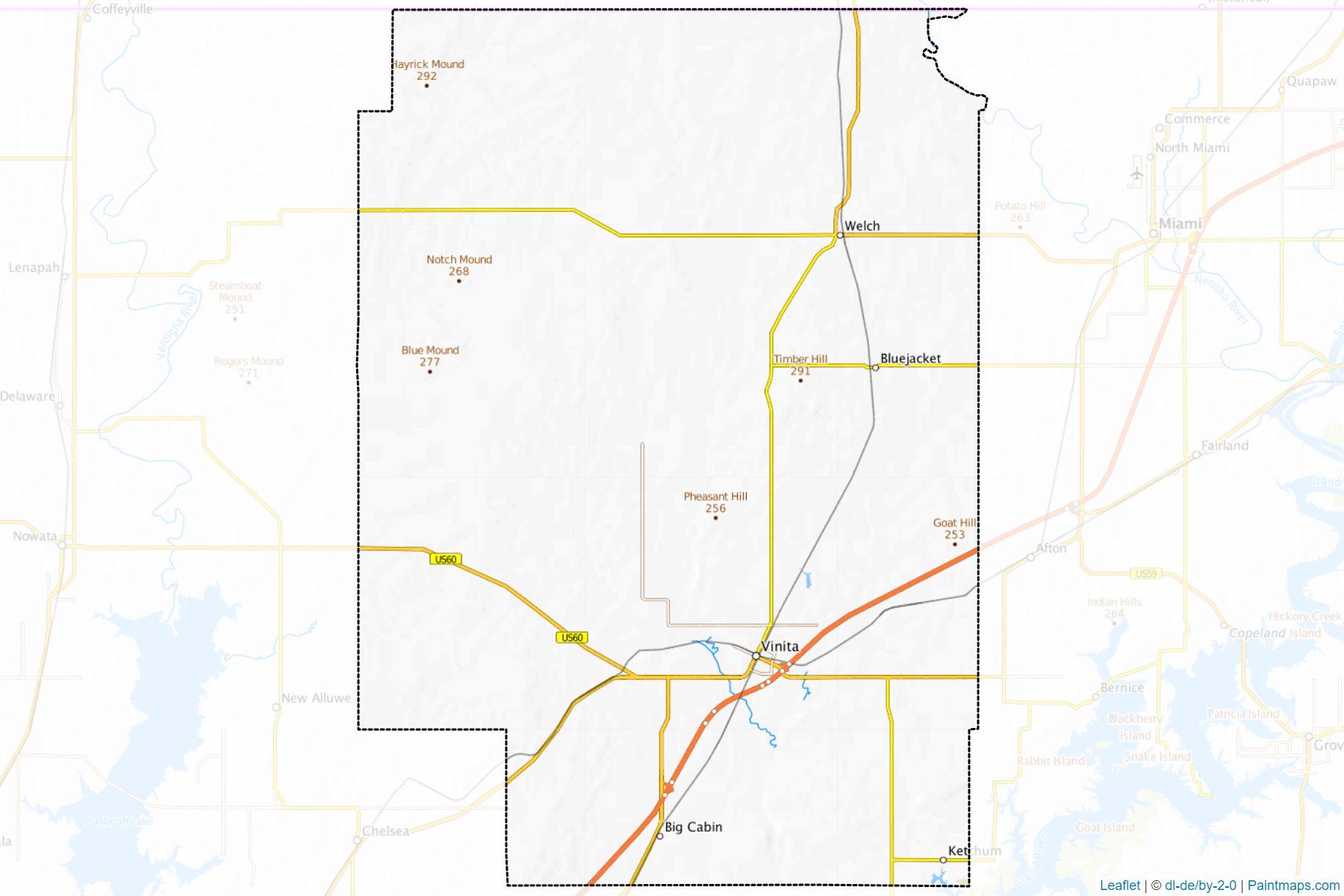 Muestras de recorte de mapas Craig (Oklahoma)-1