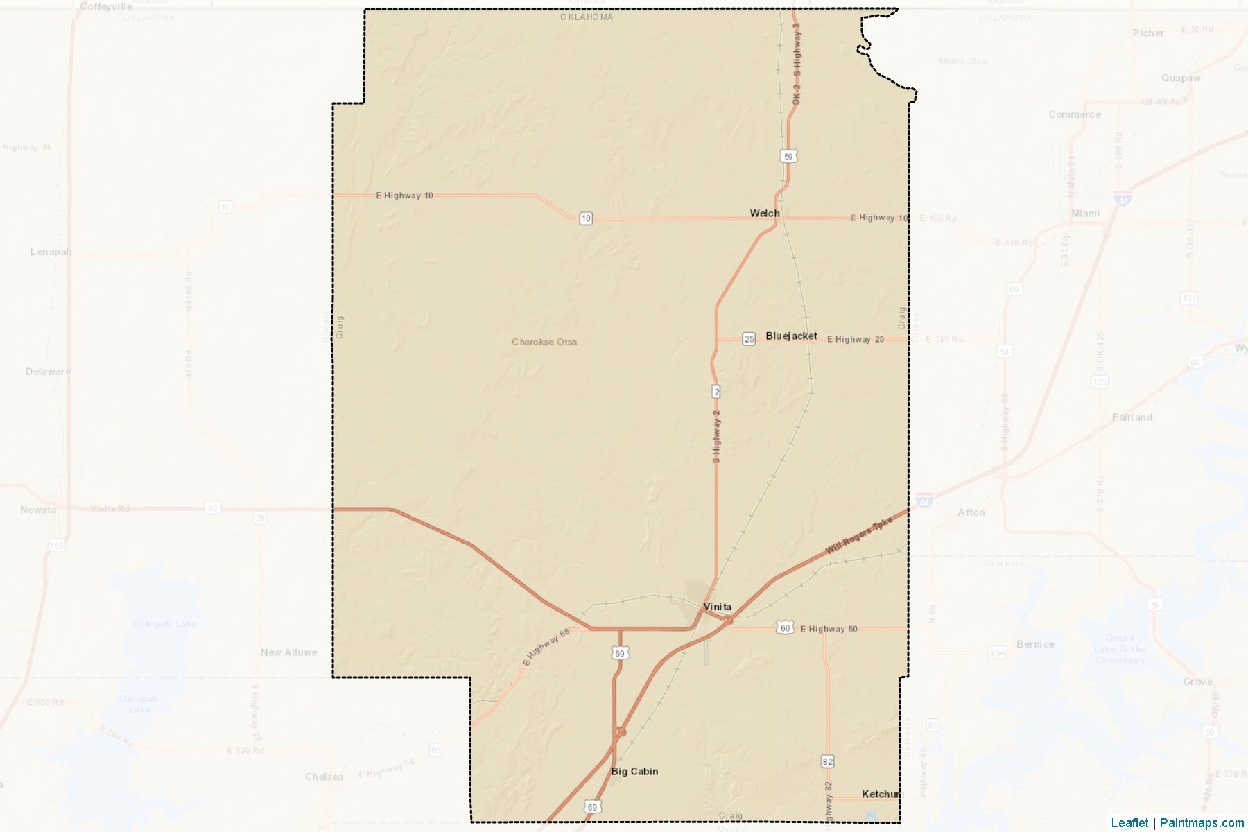 Muestras de recorte de mapas Craig (Oklahoma)-2