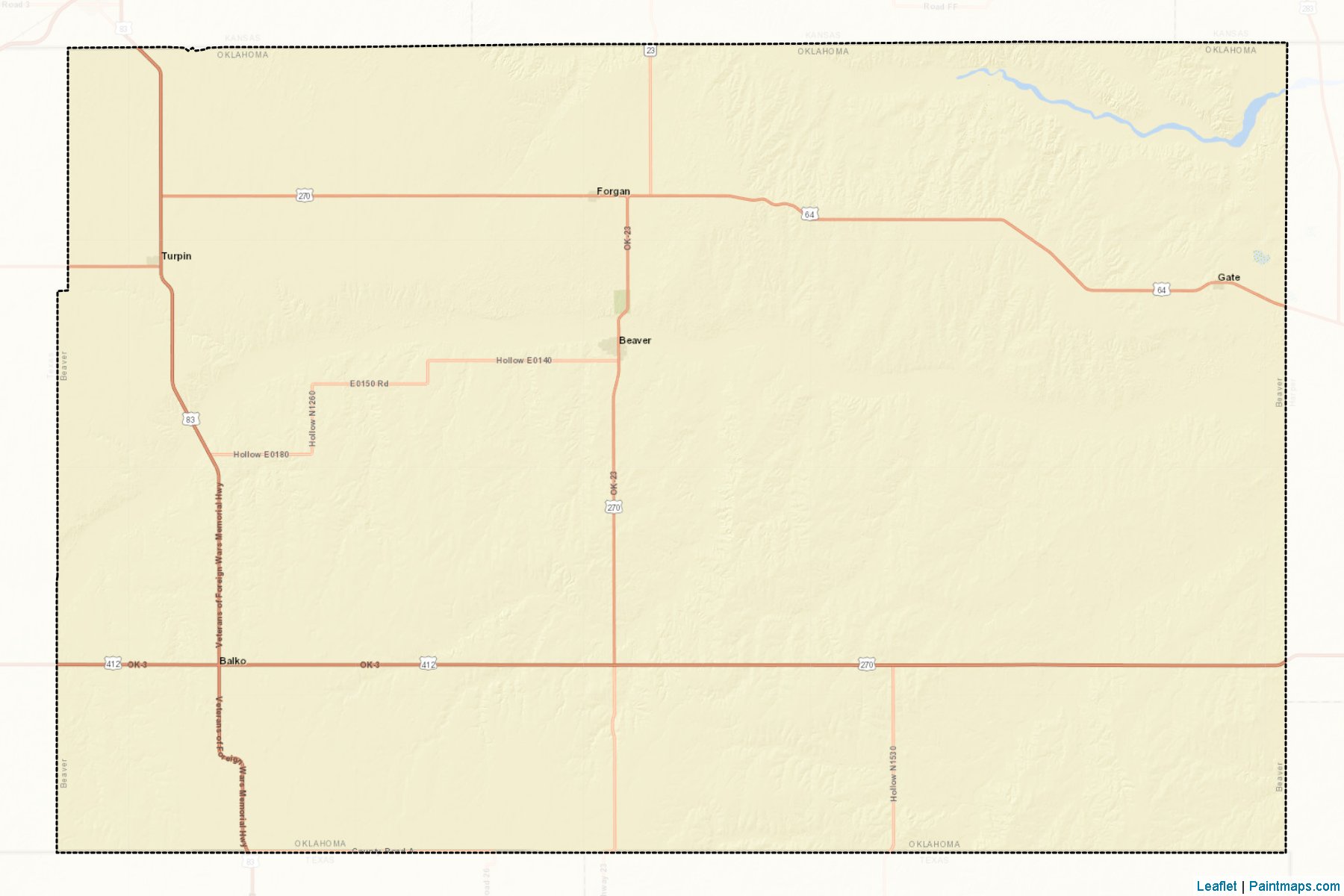 Beaver (Oklahoma) Map Cropping Samples-2