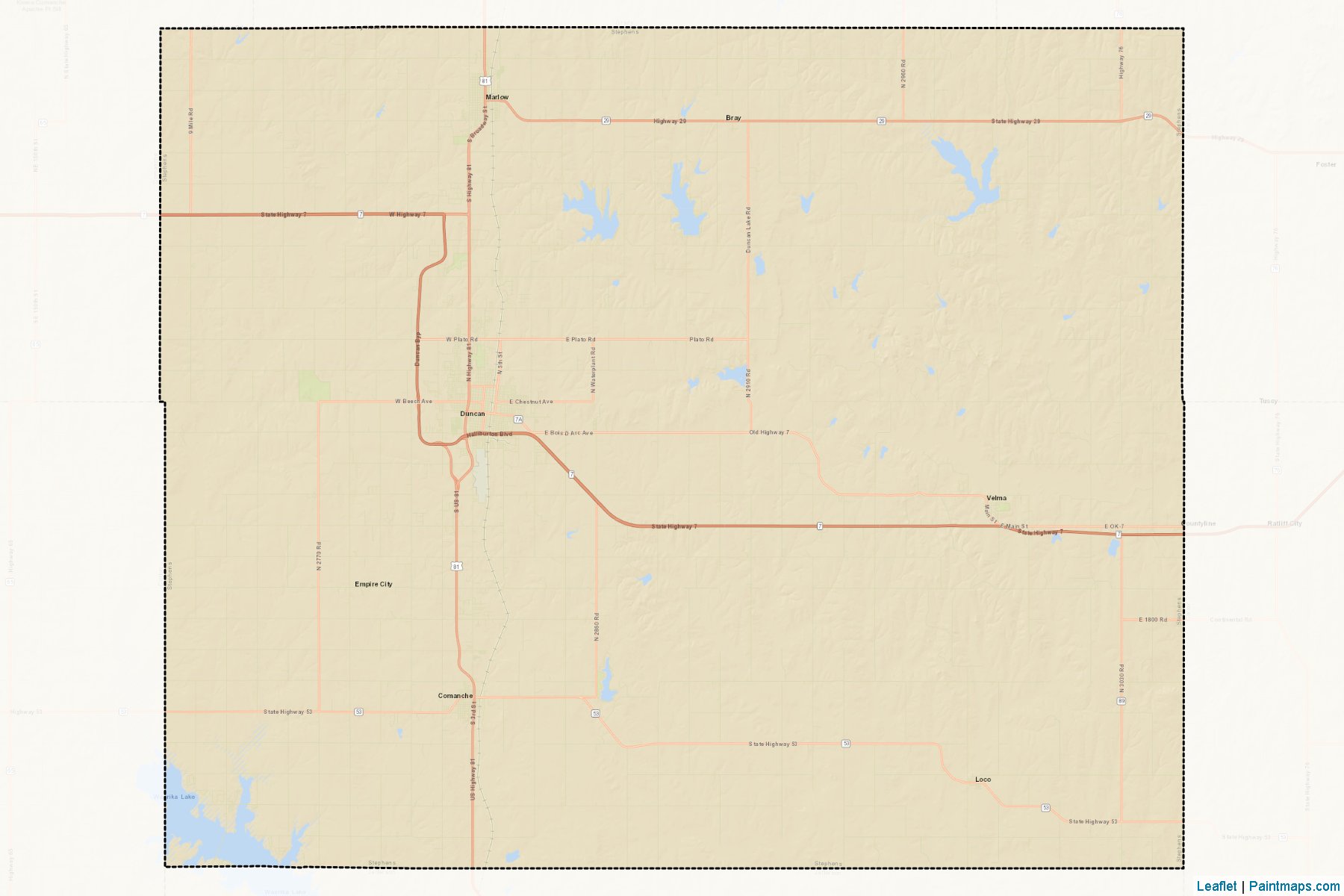 Stephens (Oklahoma) Map Cropping Samples-2