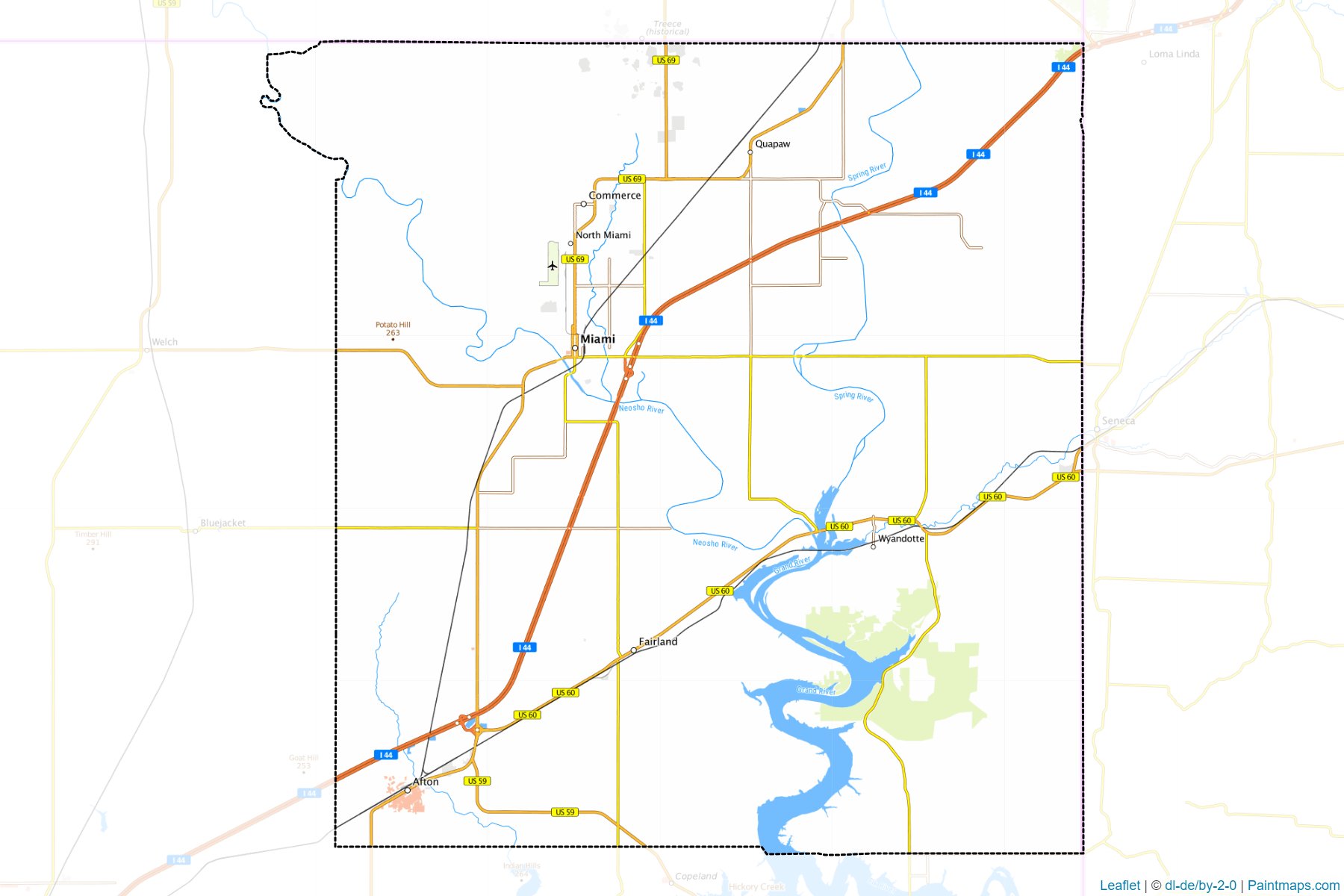 Ottawa (Oklahoma) Map Cropping Samples-1