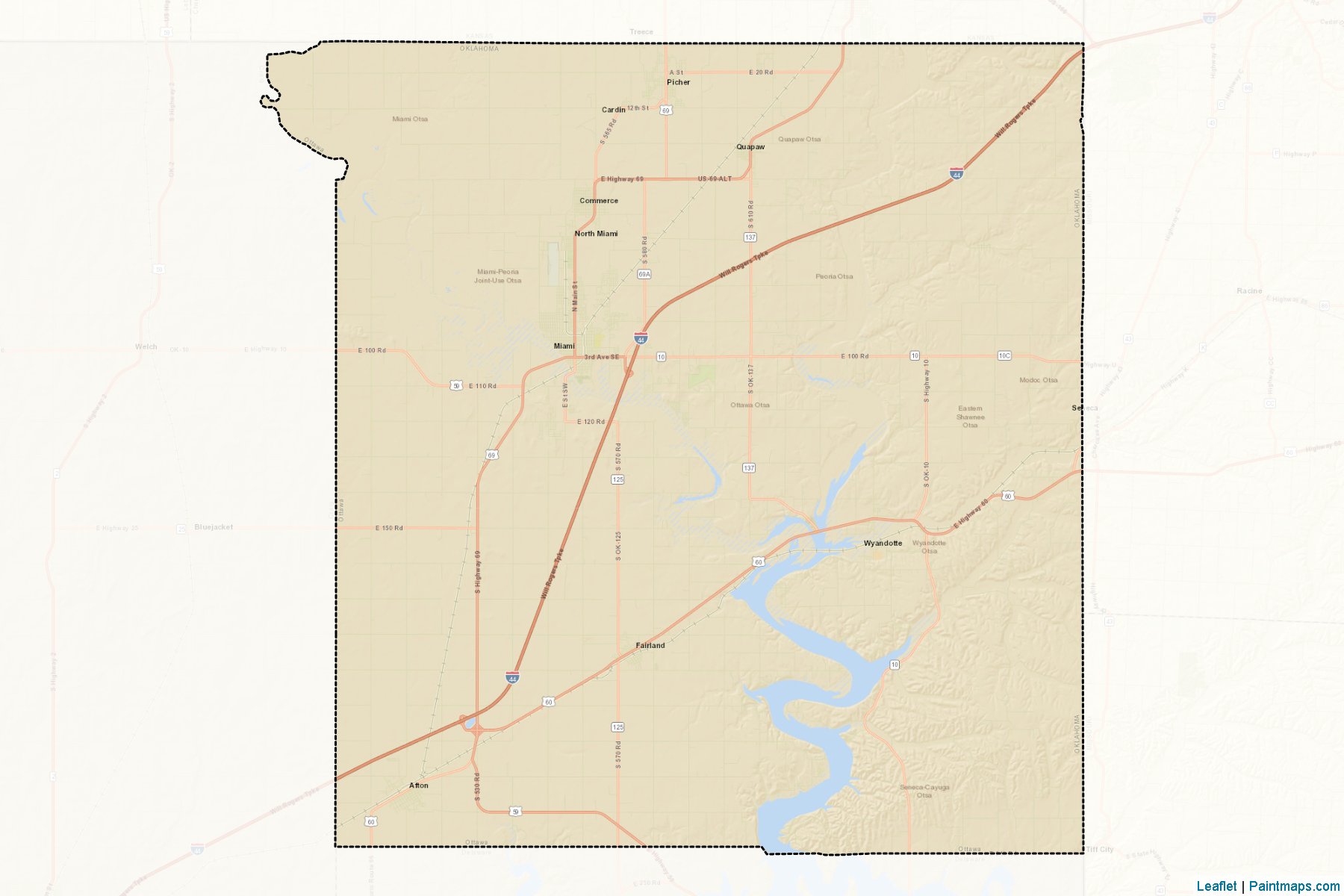 Ottawa (Oklahoma) Map Cropping Samples-2