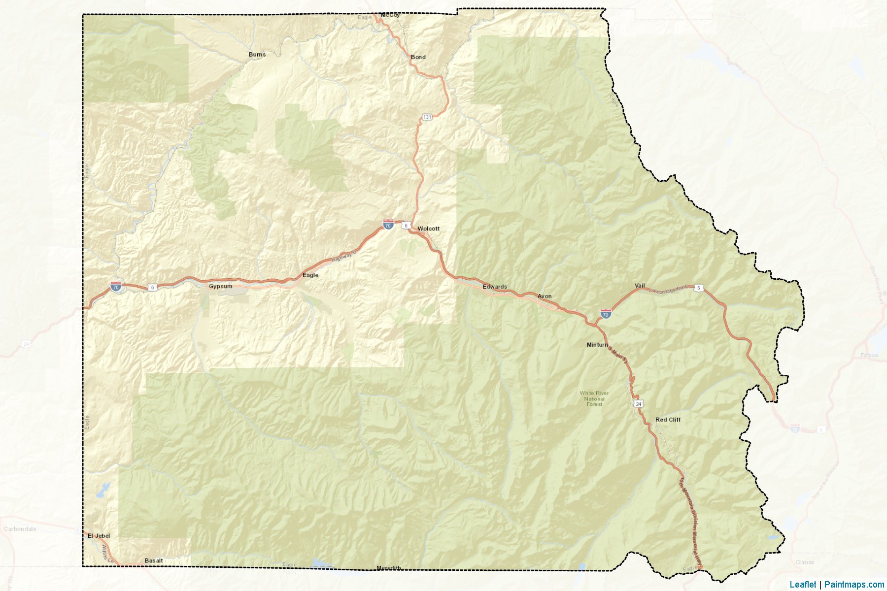 Muestras de recorte de mapas Eagle (Colorado)-2