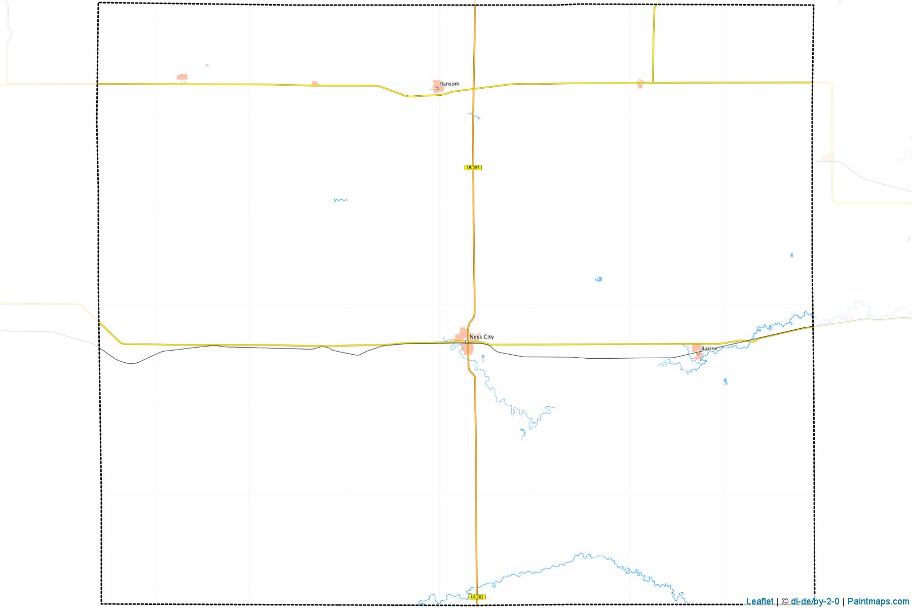 Muestras de recorte de mapas Ness (Kansas)-1