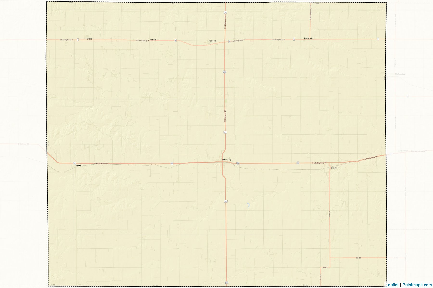 Muestras de recorte de mapas Ness (Kansas)-2