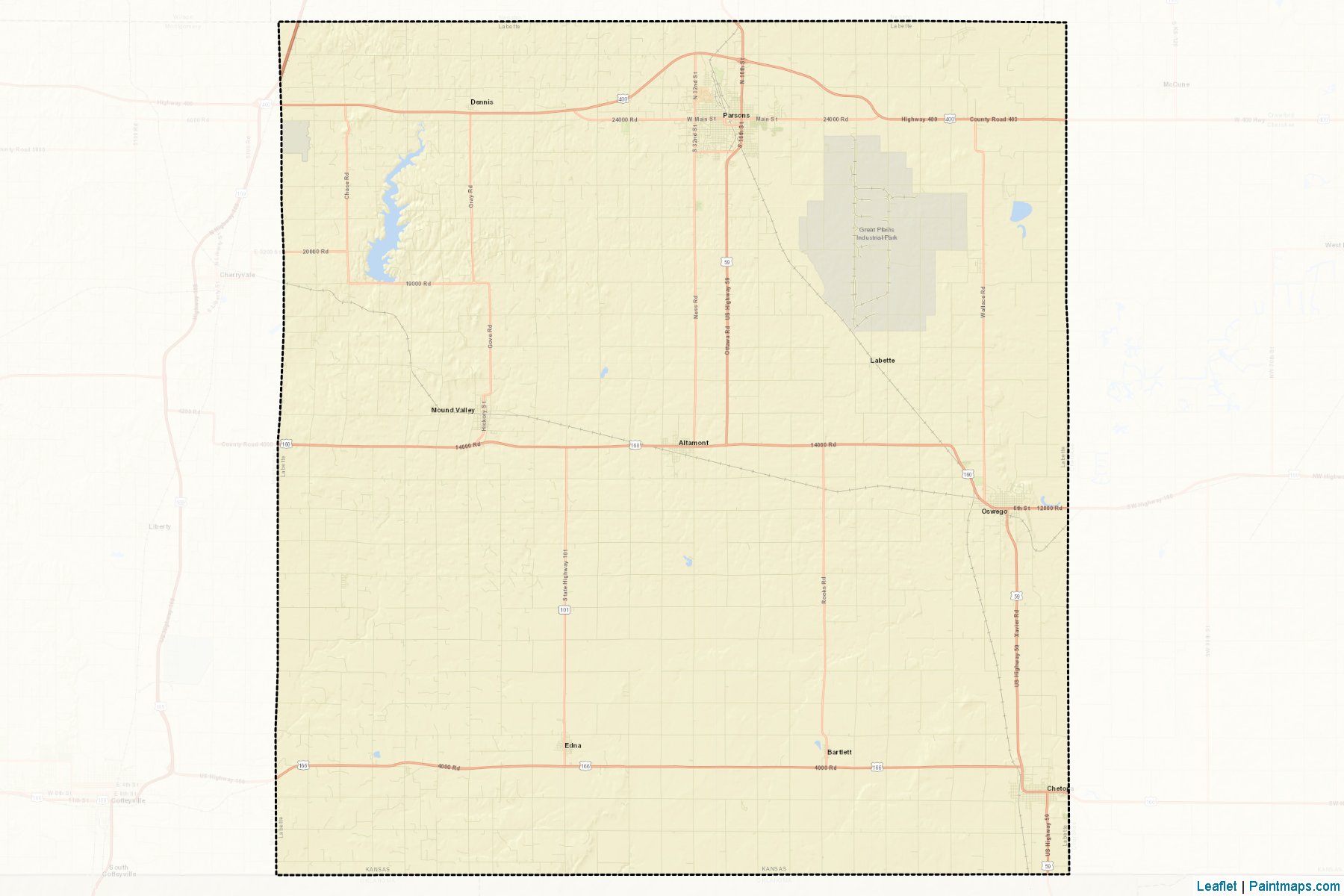 Labette (Kansas) Map Cropping Samples-2