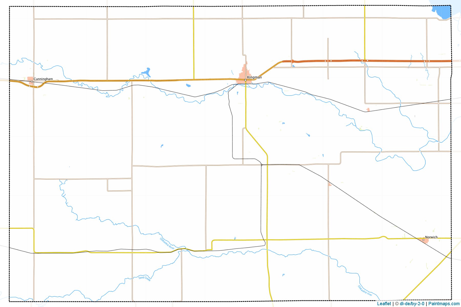 Muestras de recorte de mapas Kingman (Kansas)-1