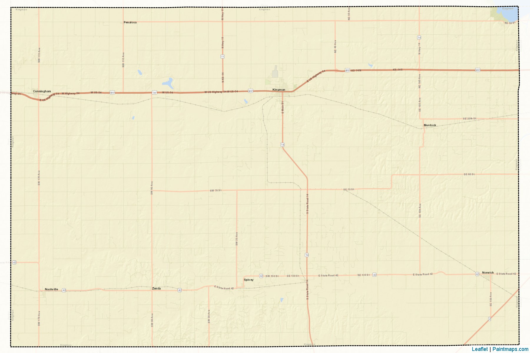 Muestras de recorte de mapas Kingman (Kansas)-2