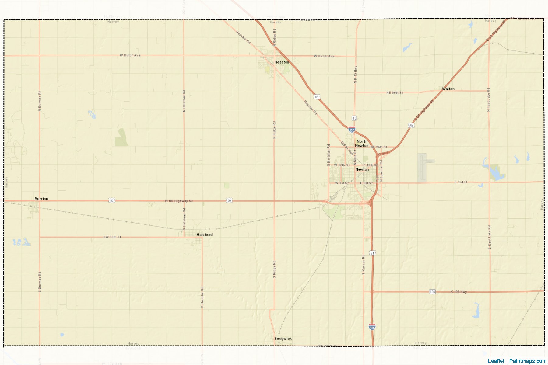 Muestras de recorte de mapas Harvey (Kansas)-2