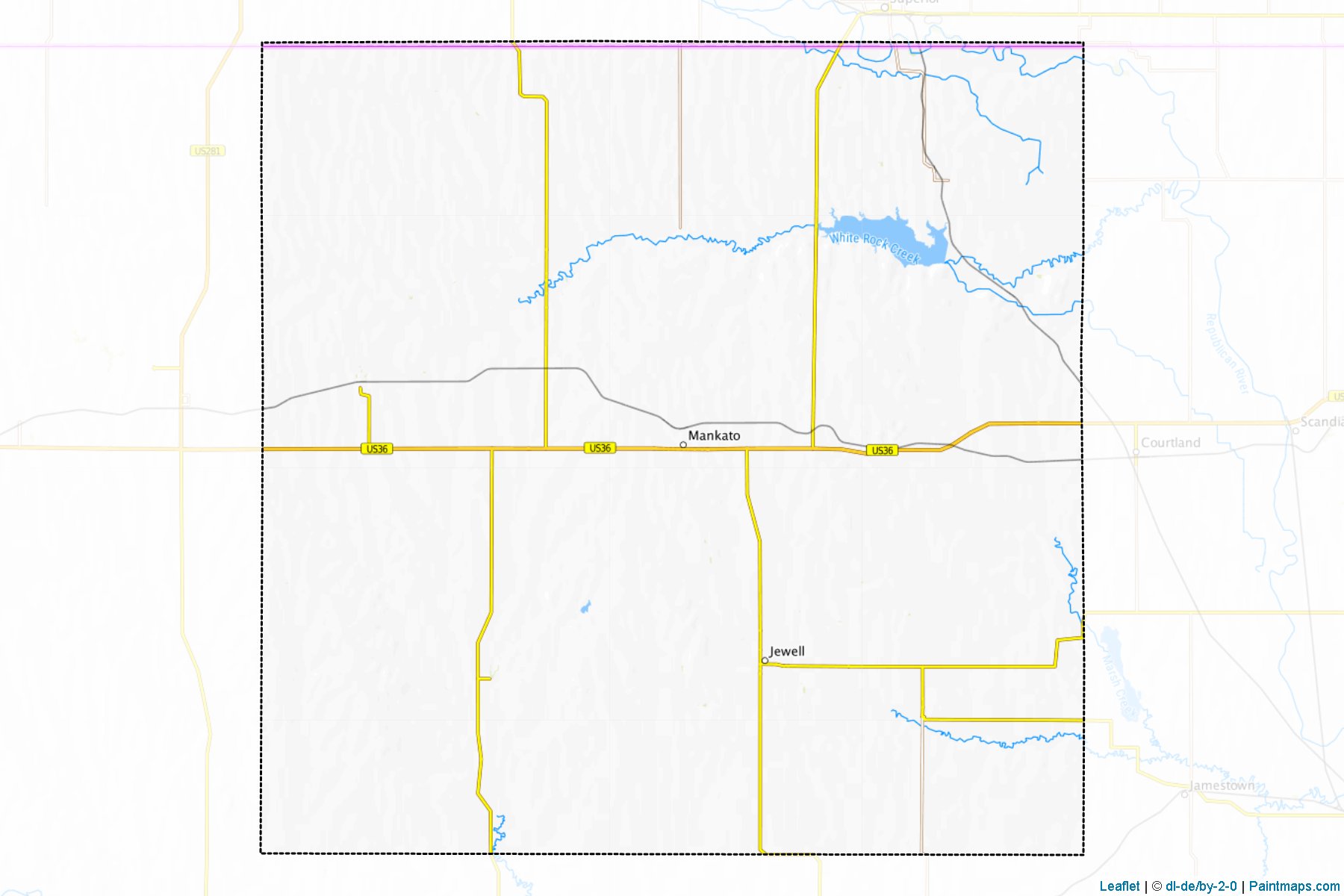 Muestras de recorte de mapas Jewell (Kansas)-1