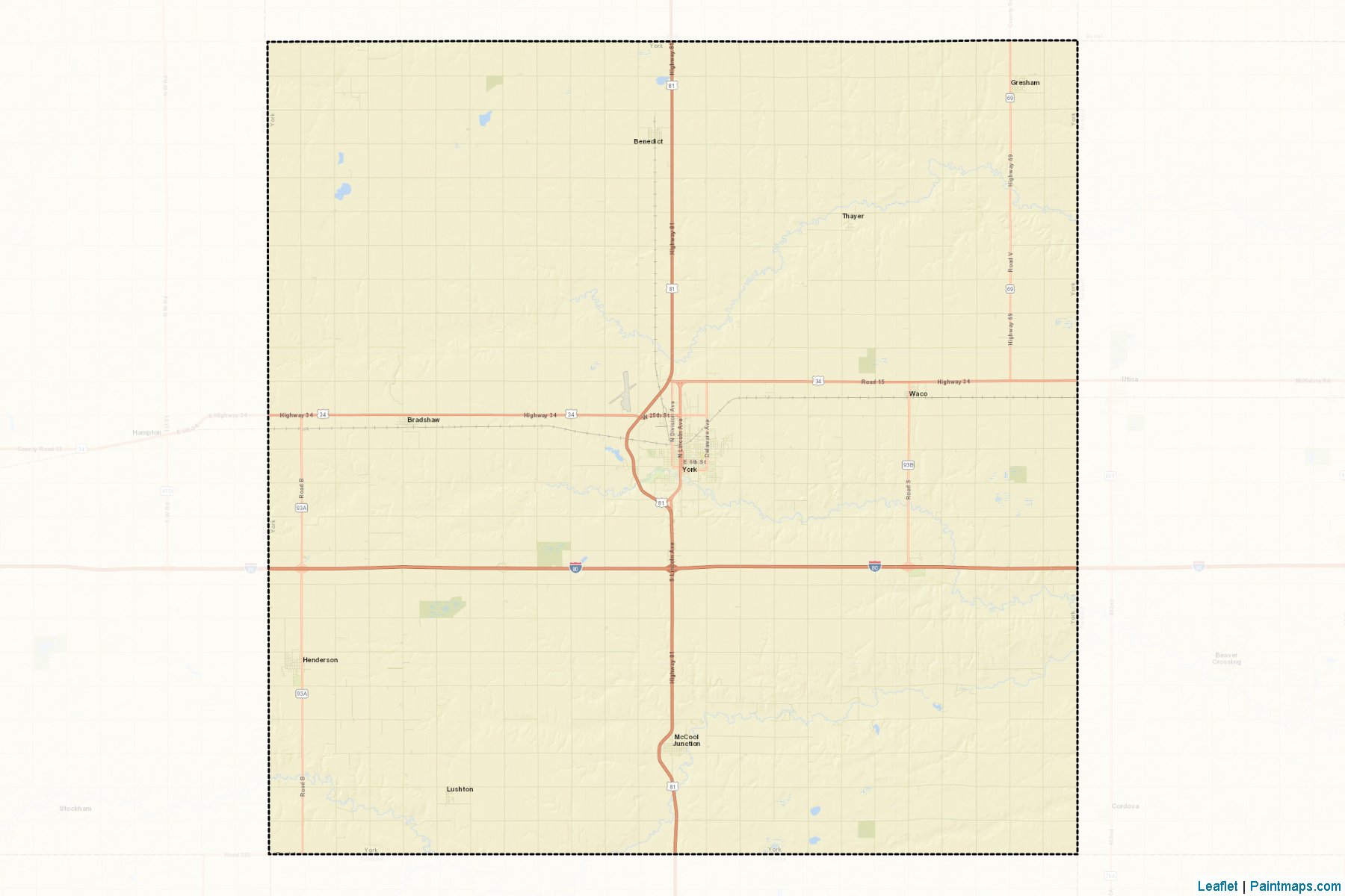 York (Nebraska) Map Cropping Samples-2