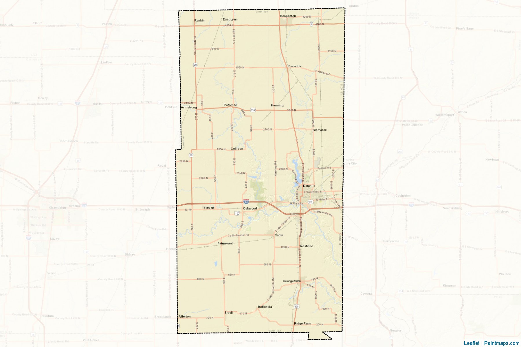 Vermilion (Illinois) Map Cropping Samples-2