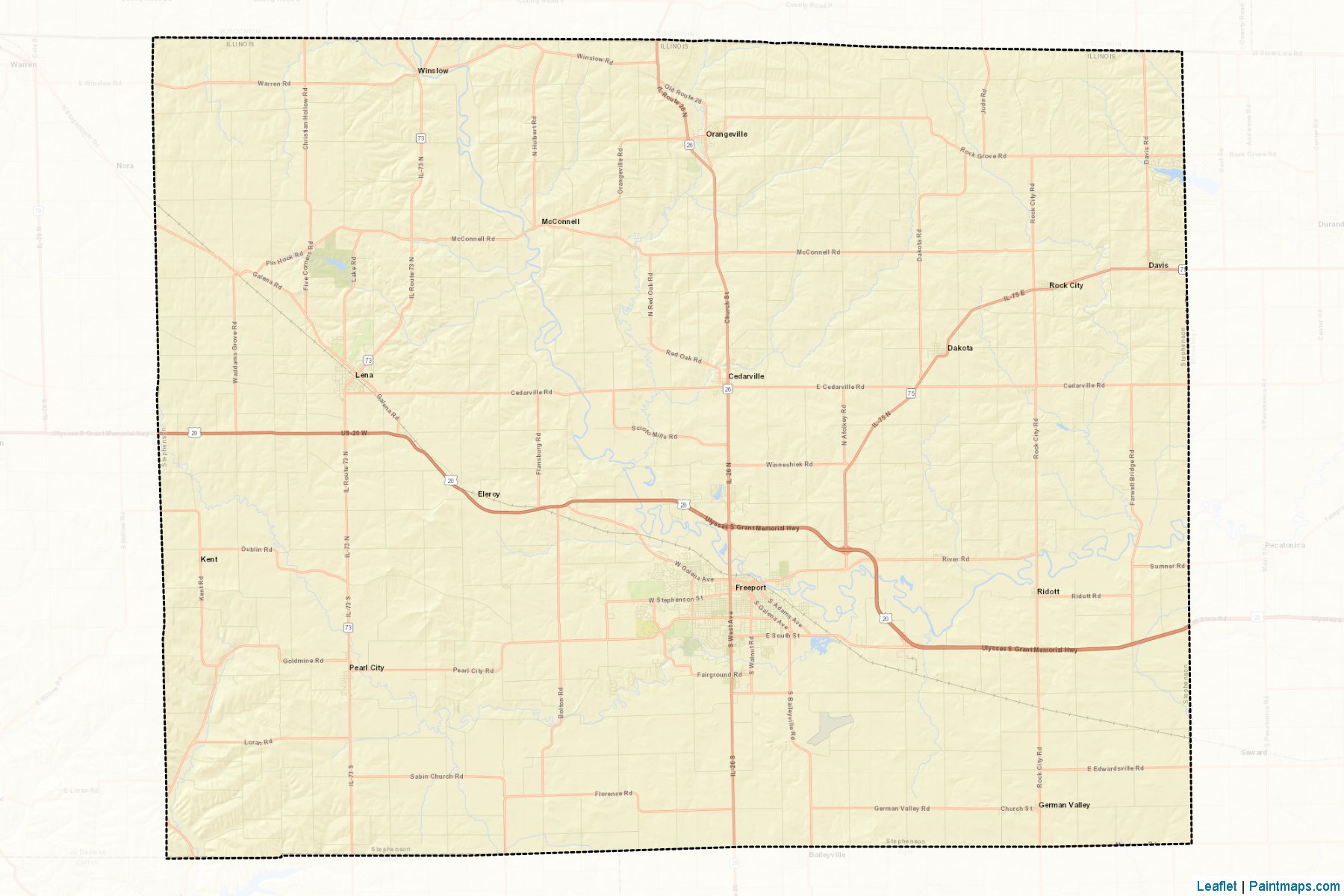 Stephenson (Illinois) Map Cropping Samples-2