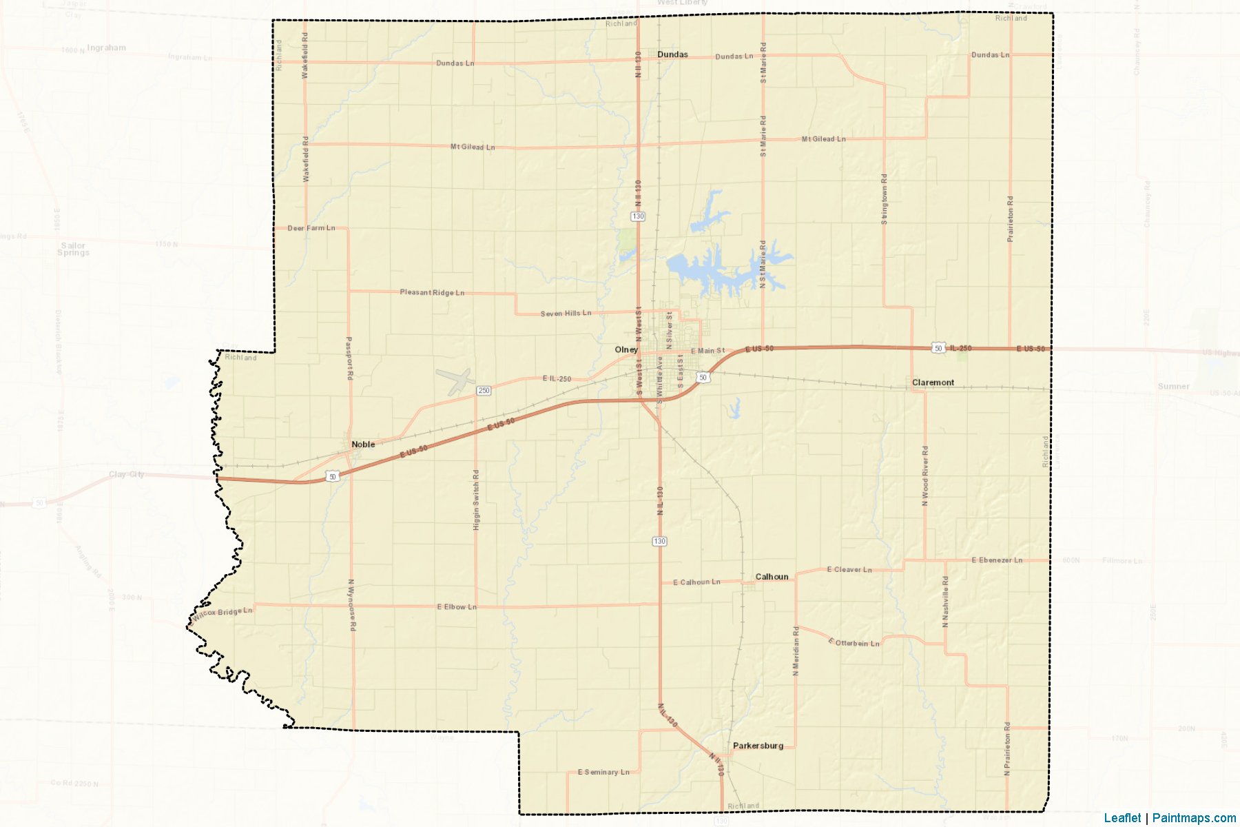 Richland (Illinois) Map Cropping Samples-2