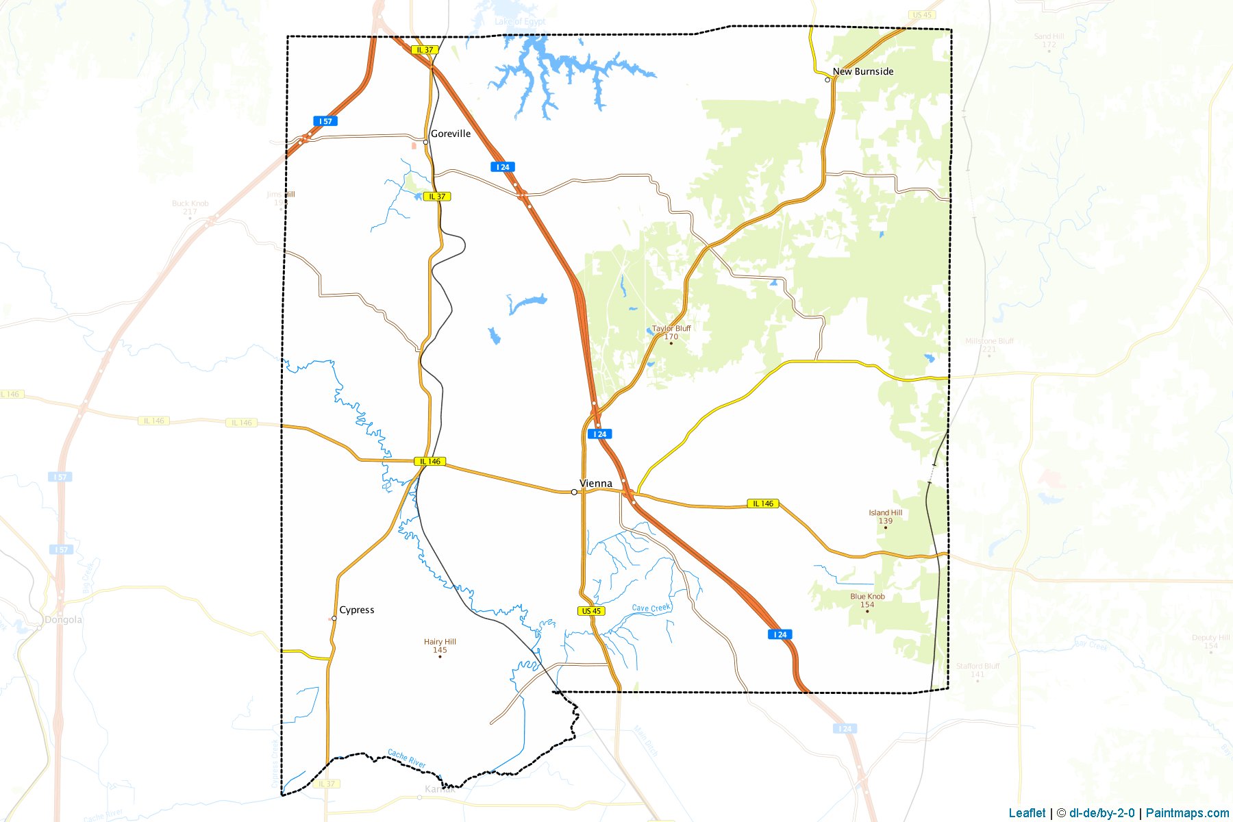 Muestras de recorte de mapas Johnson (Illinois)-1