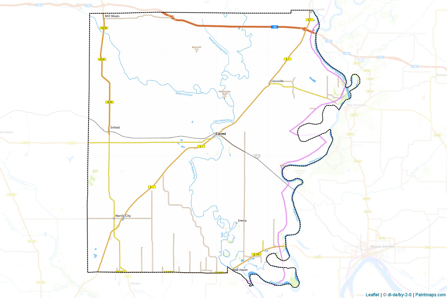 Muestras de recorte de mapas White (Illinois)-1