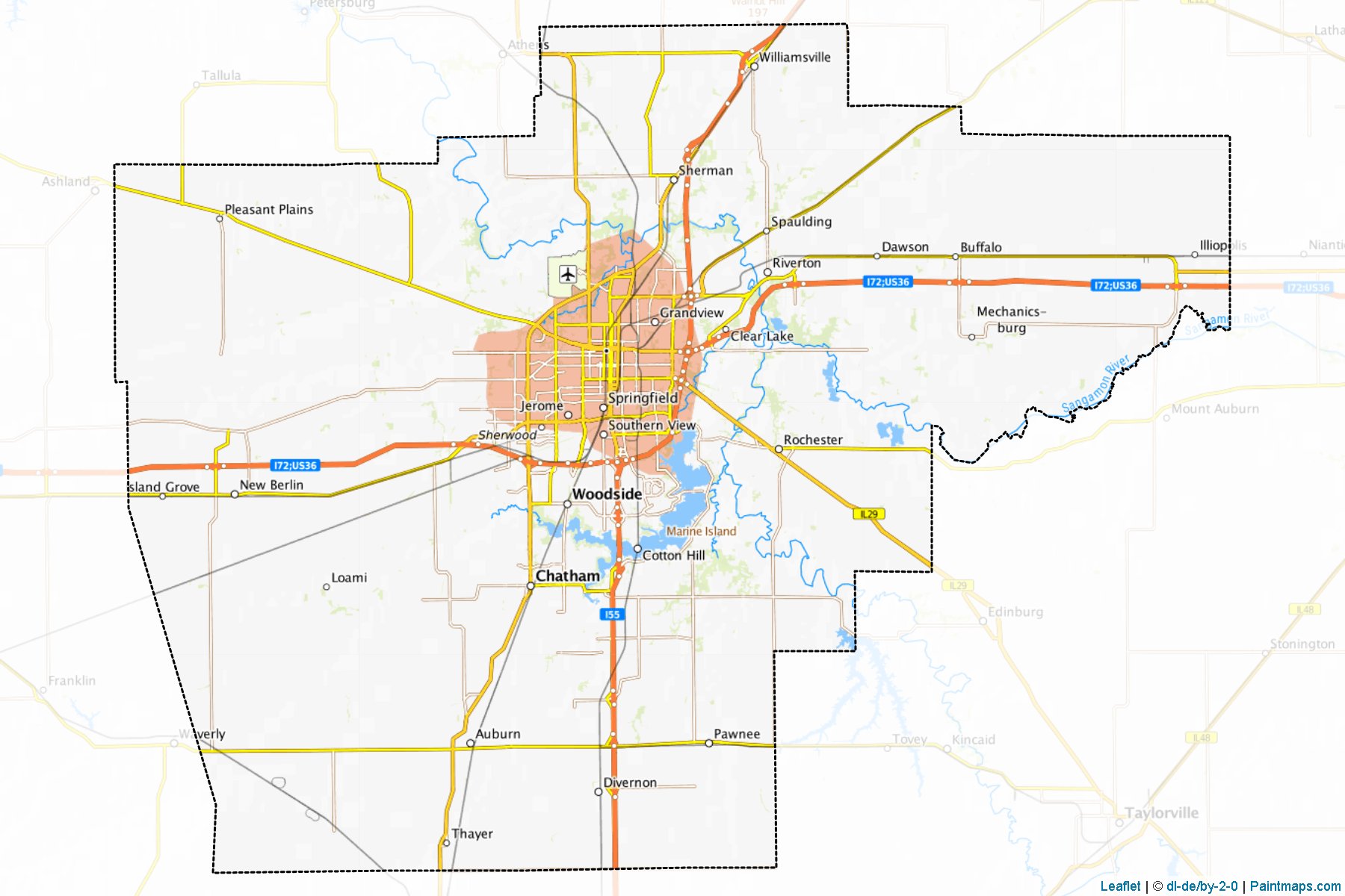 Sangamon (Illinois) Map Cropping Samples-1