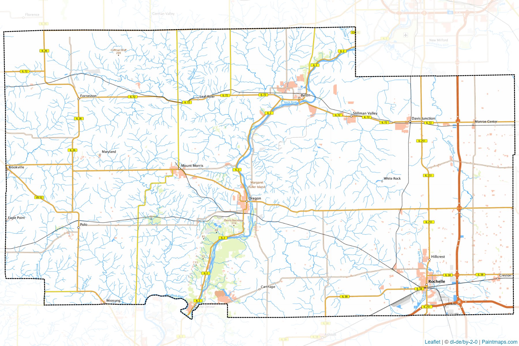 Ogle County (Illinois) Haritası Örnekleri-1